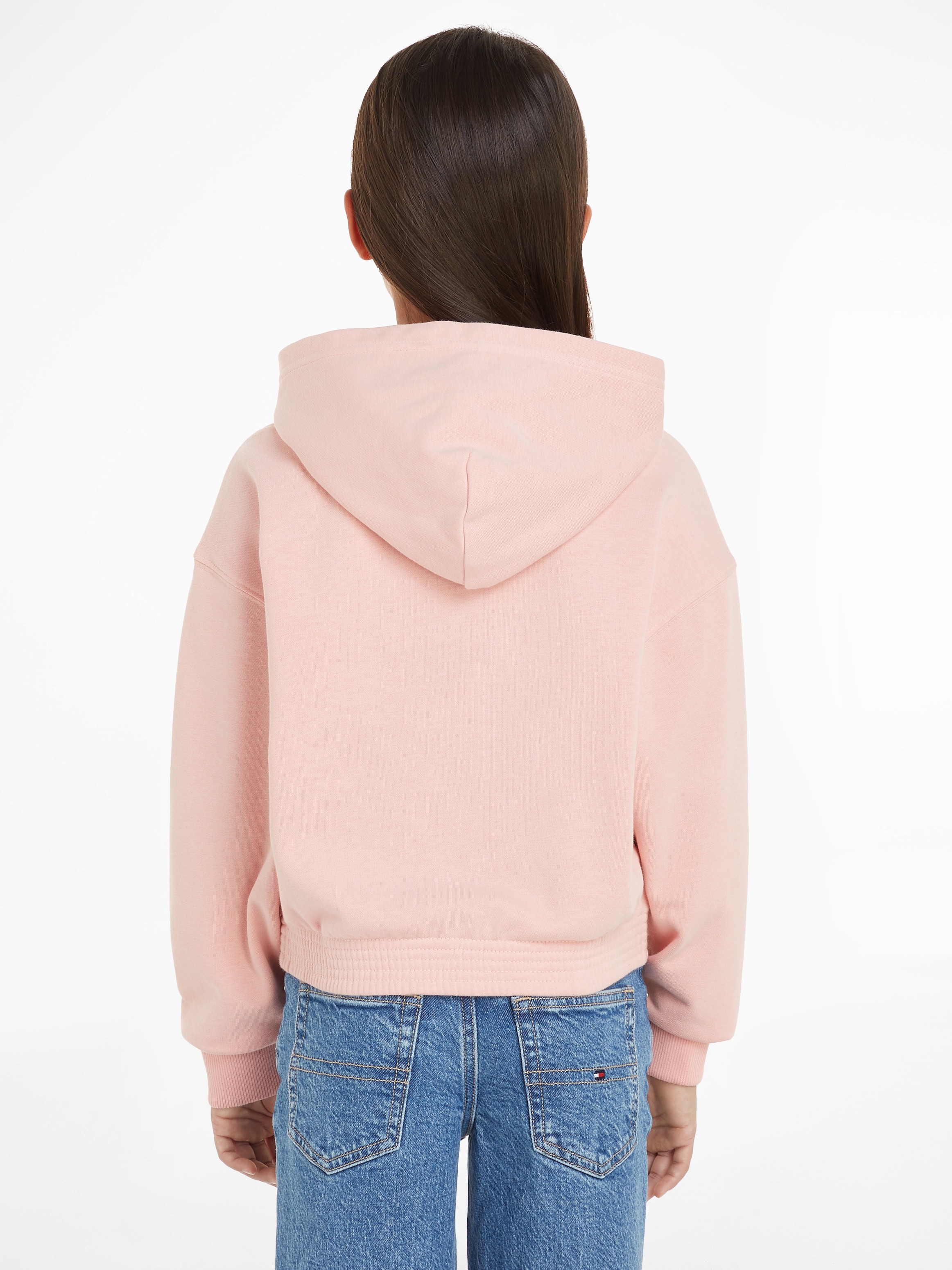 Tommy Hilfiger Kapuzensweatshirt »MONOTYPE FLOCK HOODIE«, Kinder bis 16 Jahre mit Logoschriftzug