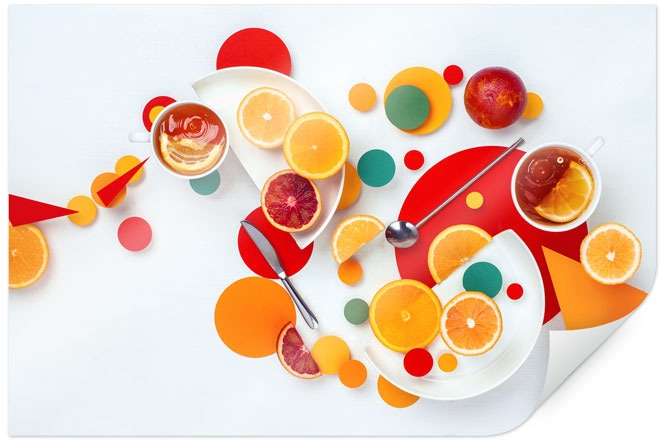 Bild, Orange«, St.), Wandbild, Zitrone Eistee Wall-Art | Jelmoli-Versand »abstrakt Wandposter (1 Poster Poster, online bestellen Abstrakt,