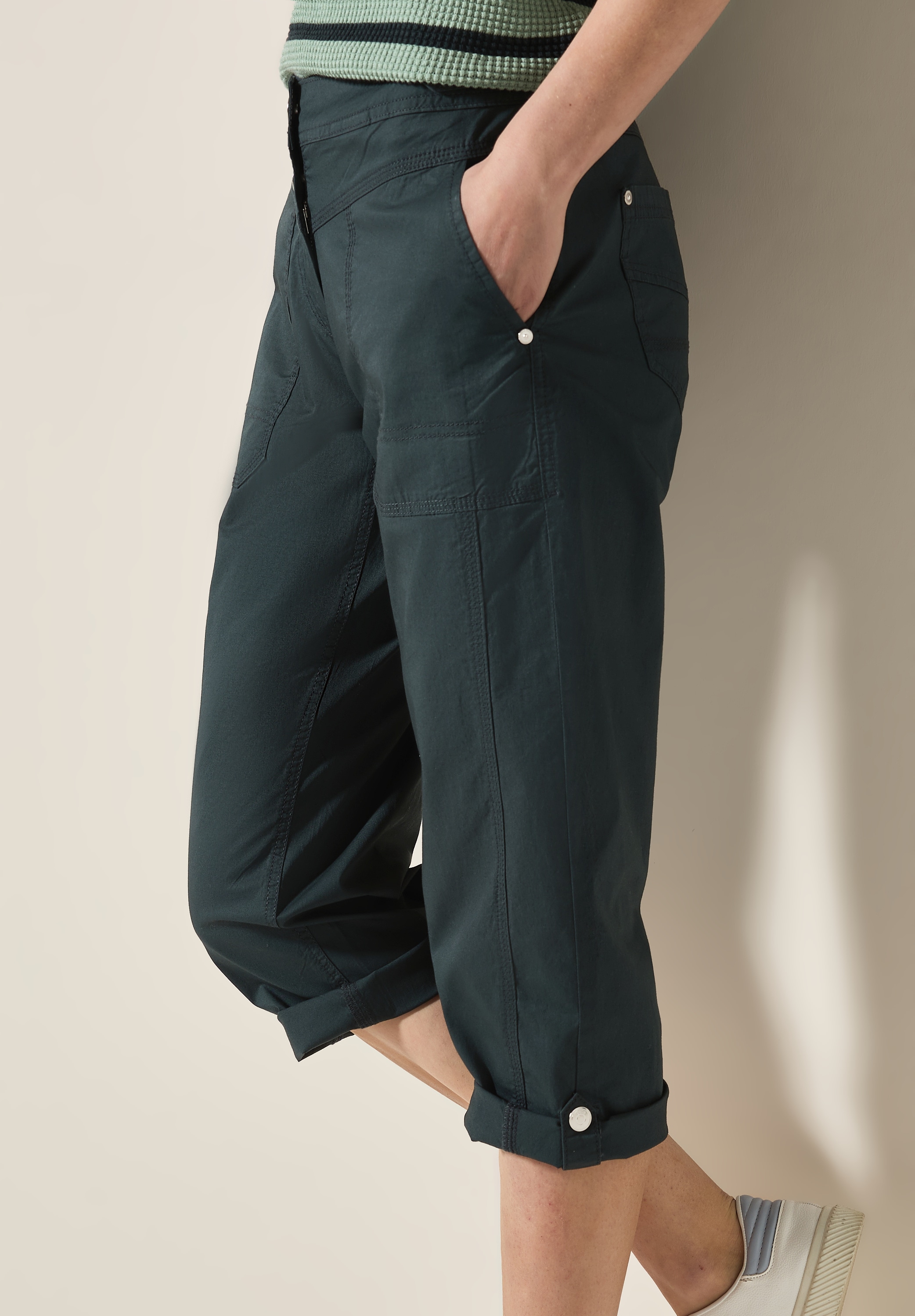 Cecil Caprihose »Style New York«, mit Knopfdetails am Bund