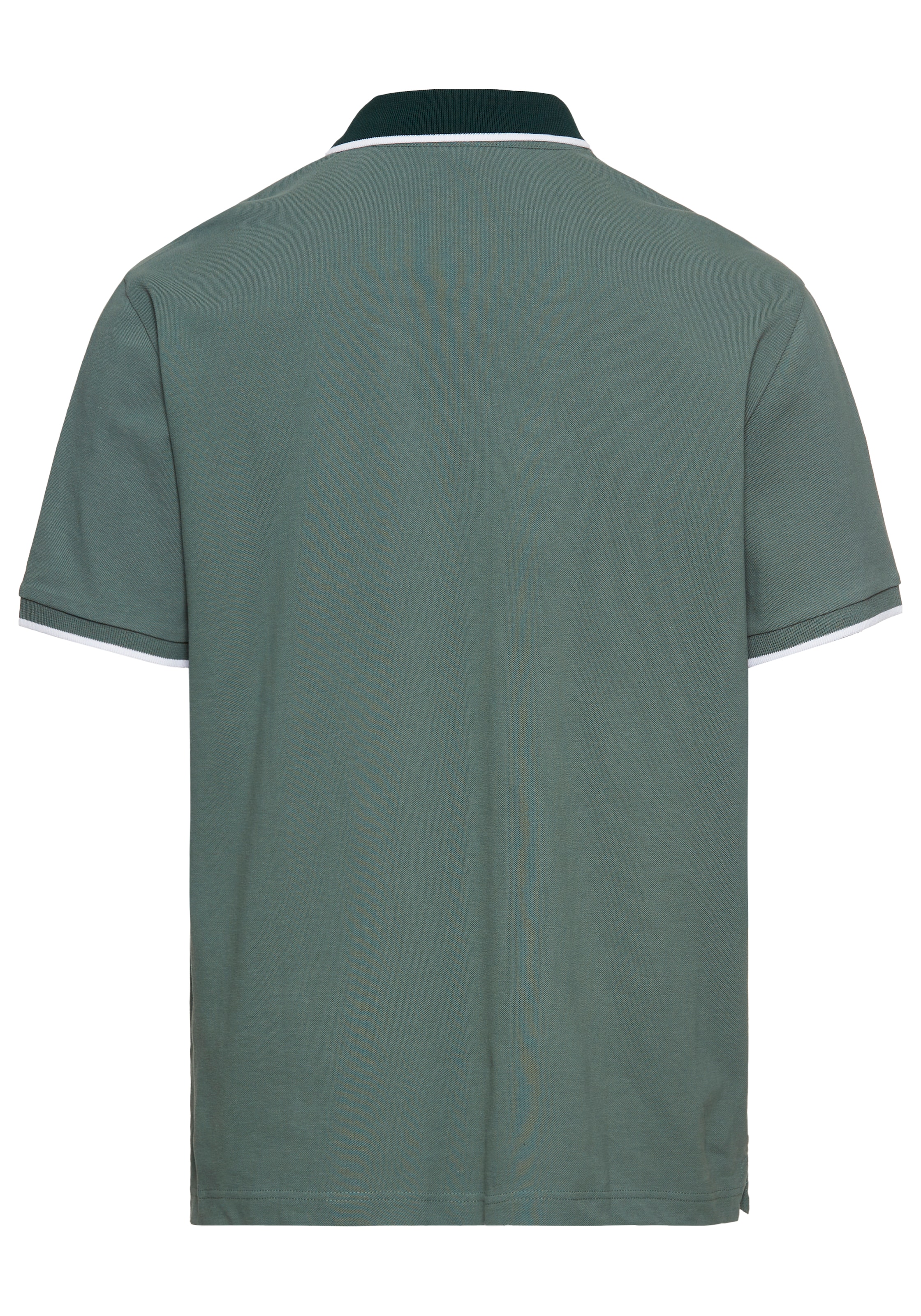 Man's World Poloshirt, mit Brustprint, meliertes Material