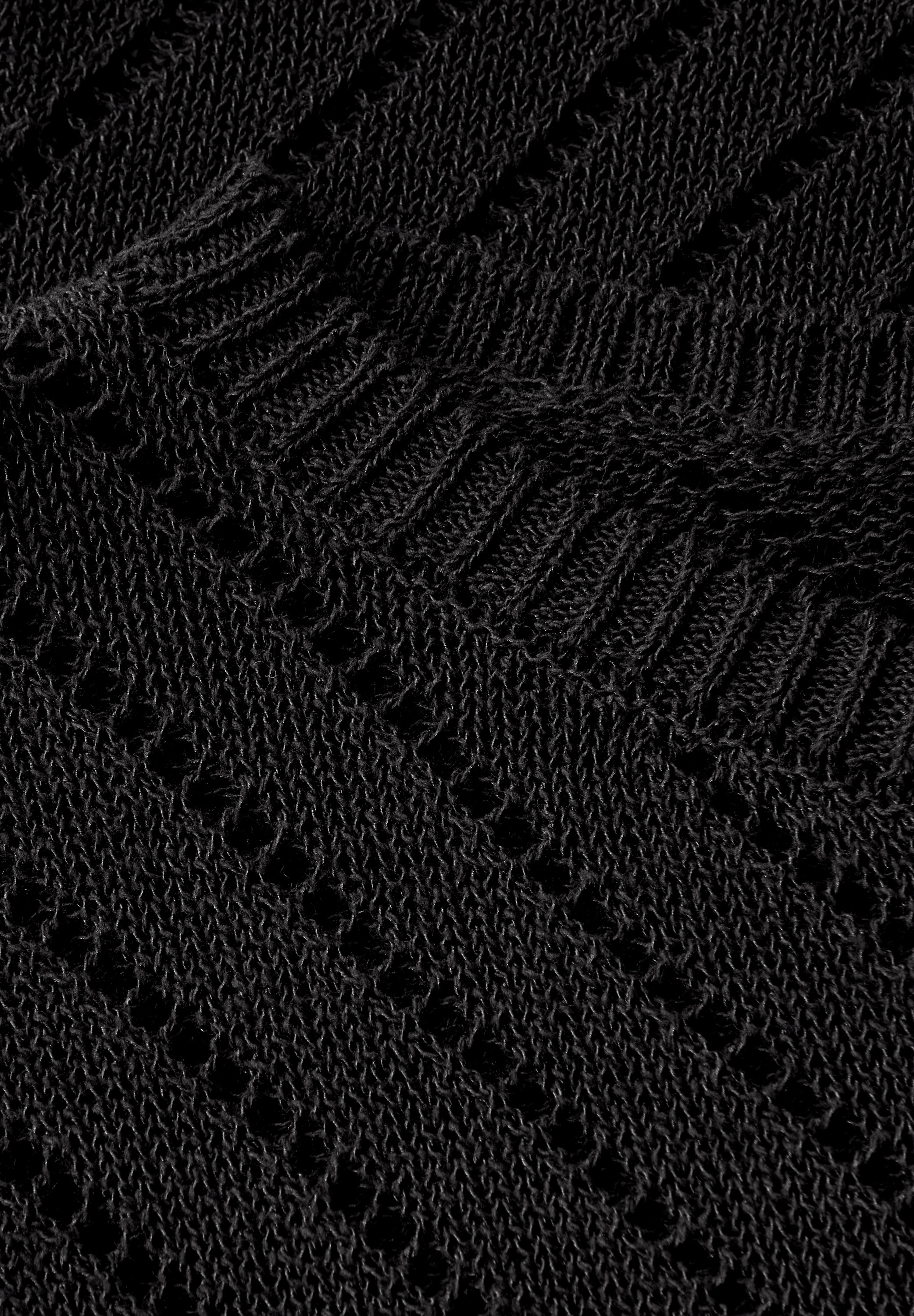 STREET ONE Strickpullover, mit durchscheinenden Häkel-Details und grafischem Muster