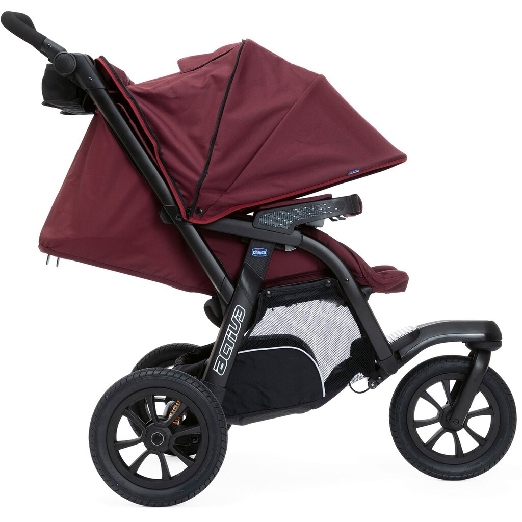 Chicco Kombi-Kinderwagen »Trio-System Activ3 Top, Burgund«, 15 kg, mit Regenschutz und Babyschale