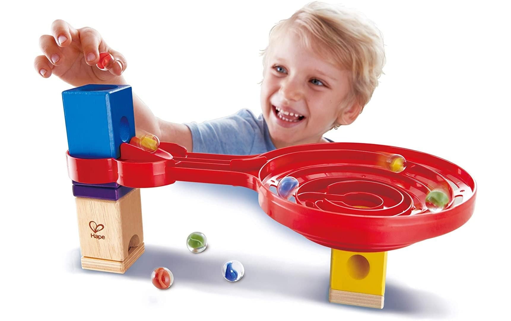 Hape Kugelbahn »Quadrilla Doppel-Spirale«, (18 tlg.)