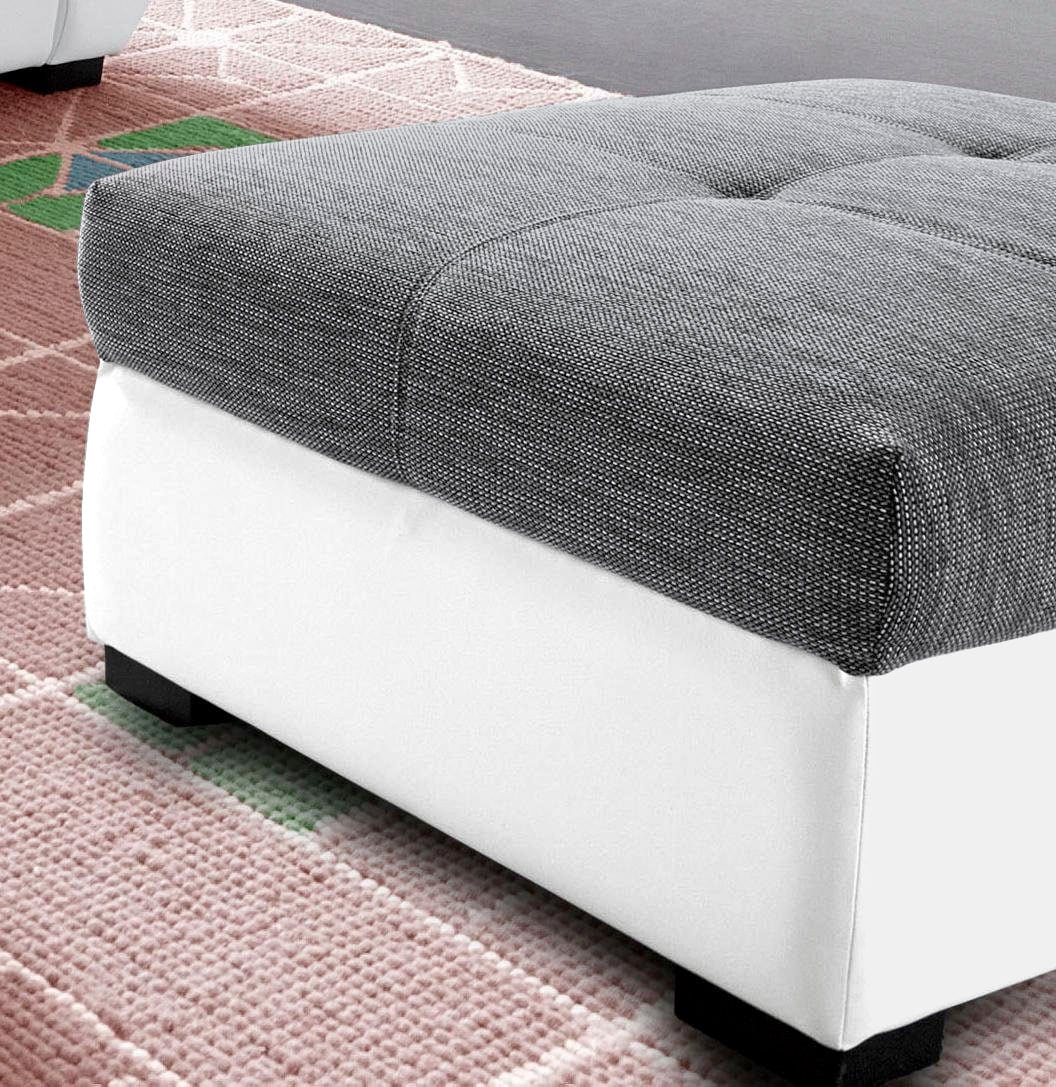 COTTA Polstergarnitur »Speedway U-Form«, (Set), Set bestehend aus: Wohnlandschaft mit Kopfteilverstellung & Hocker