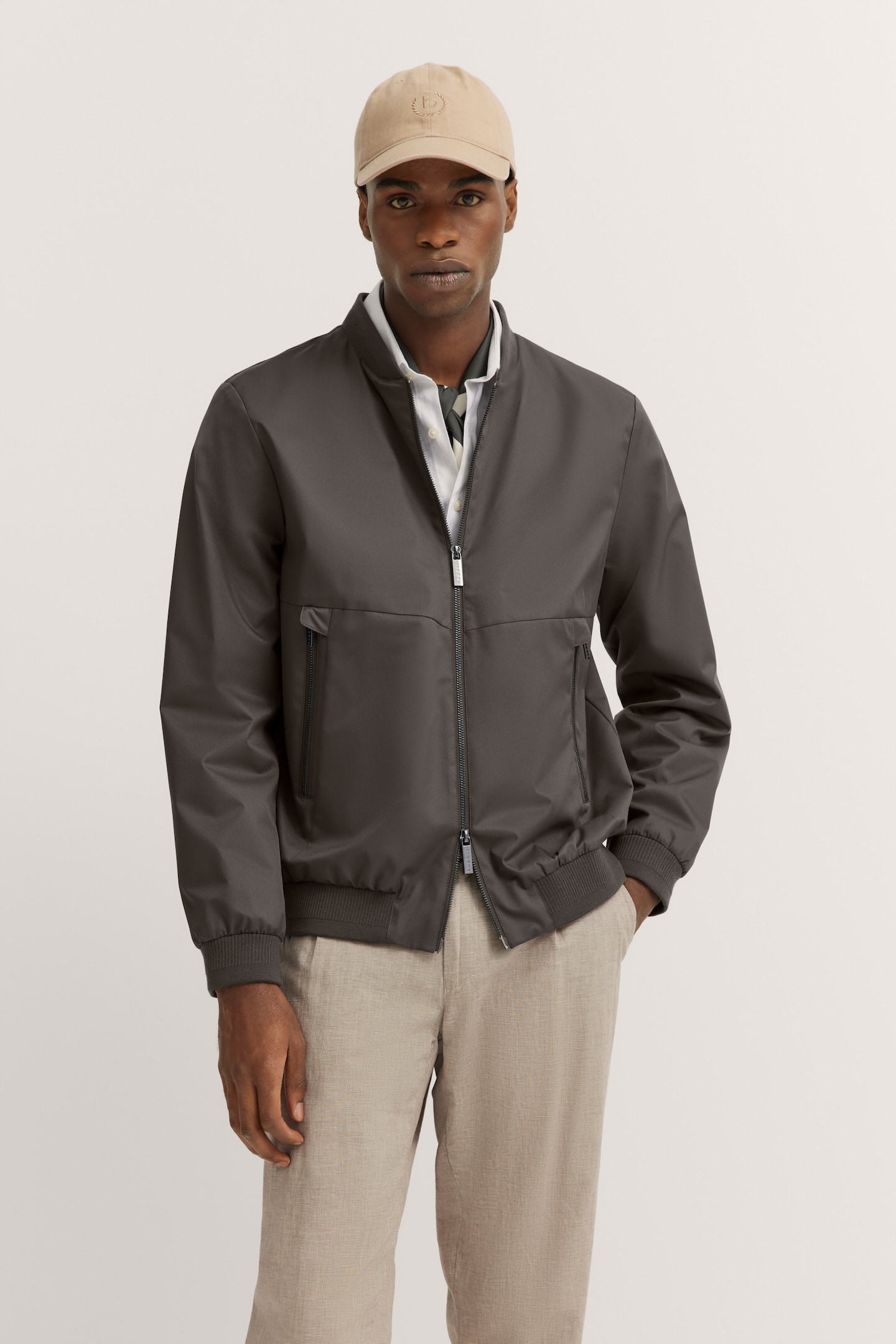 bugatti Blouson ohne Kapuze mit Collegekragen