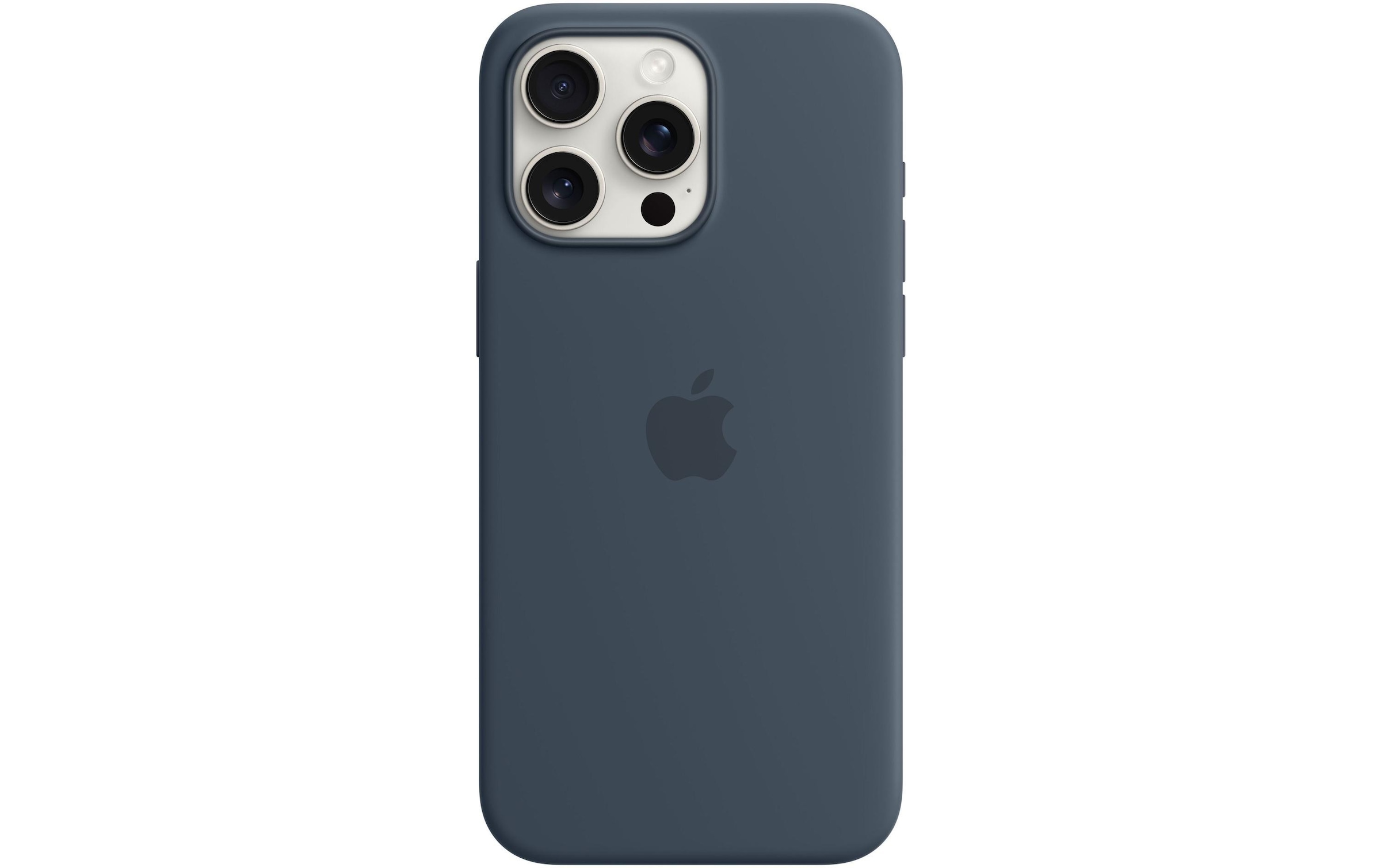 Apple Smartphone Silikon Case mit MagSafe, iPhone 15 Pro Max, Sturmblau