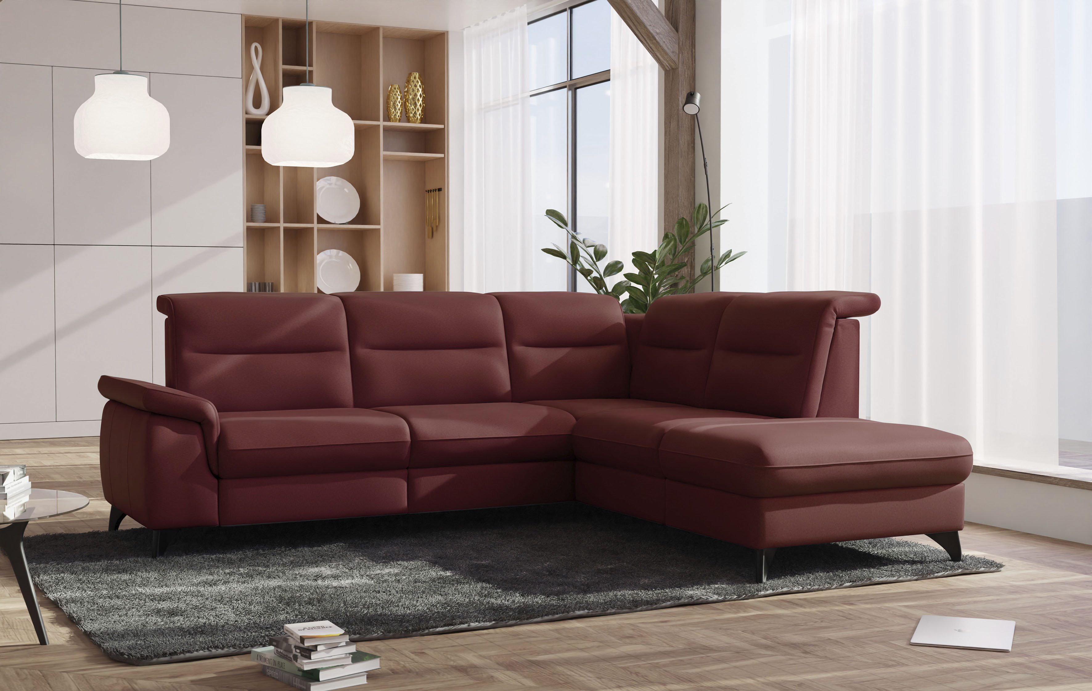 sit&more Ecksofa "Astoria L-Form" wahlweise mit motorischer Relaxfunktion