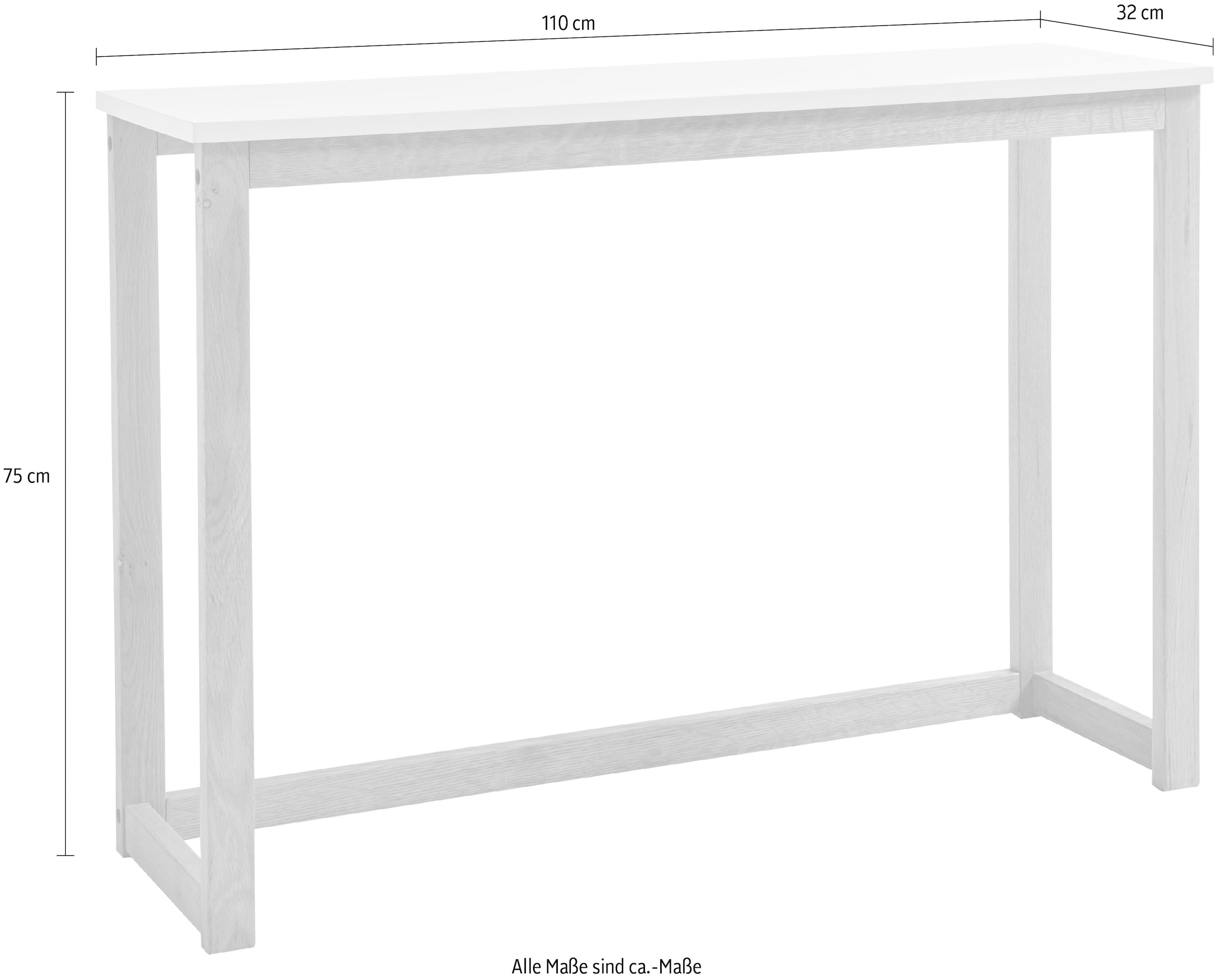 MCA furniture Konsole »Riverside, TOPSELLER!«, (Konsole, Beistelltisch), Breite ca. 110 cm, Skandi-Design, minimalistisch