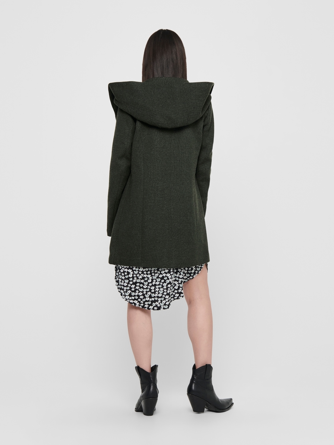 ONLY Langjacke »ONLSEDONA LIGHT COAT OTW NOOS«, mit Kapuze, in melierter Optik