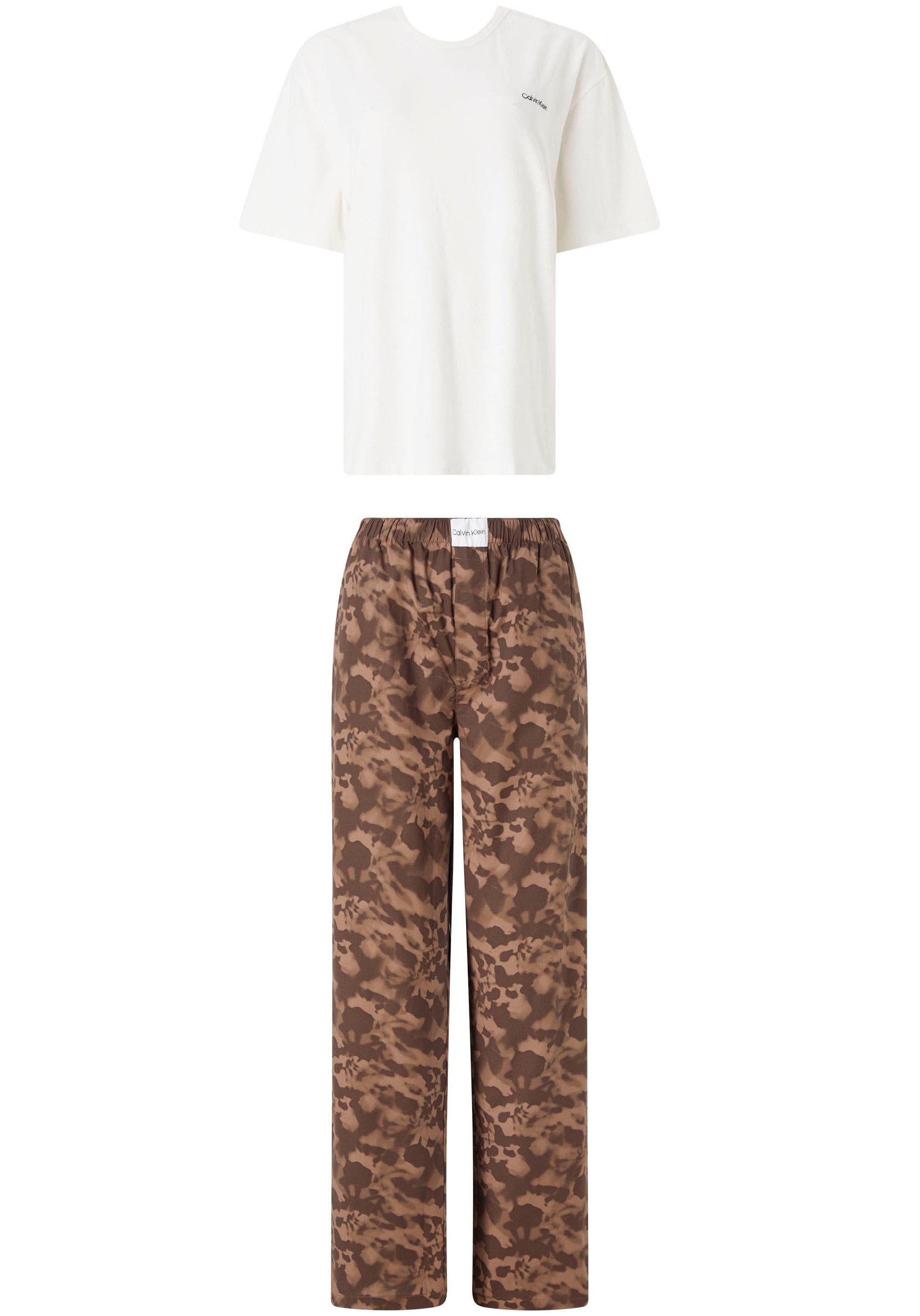 Calvin Klein Schlafanzug »SLEEP SET«, (Set, 2 tlg.), mit gemusterter Hose  online kaufen bei Jelmoli-Versand Schweiz