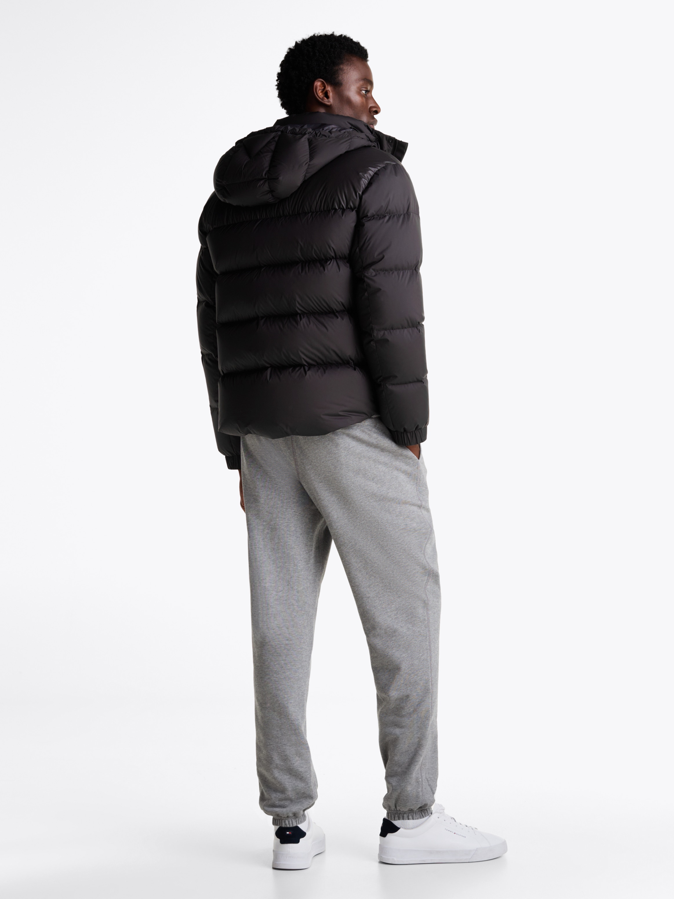 Tommy Hilfiger Steppjacke »MIX DOWN HOODED PUFFER JACKET«, mit Kapuze, mit abnehmbarer Kapuze