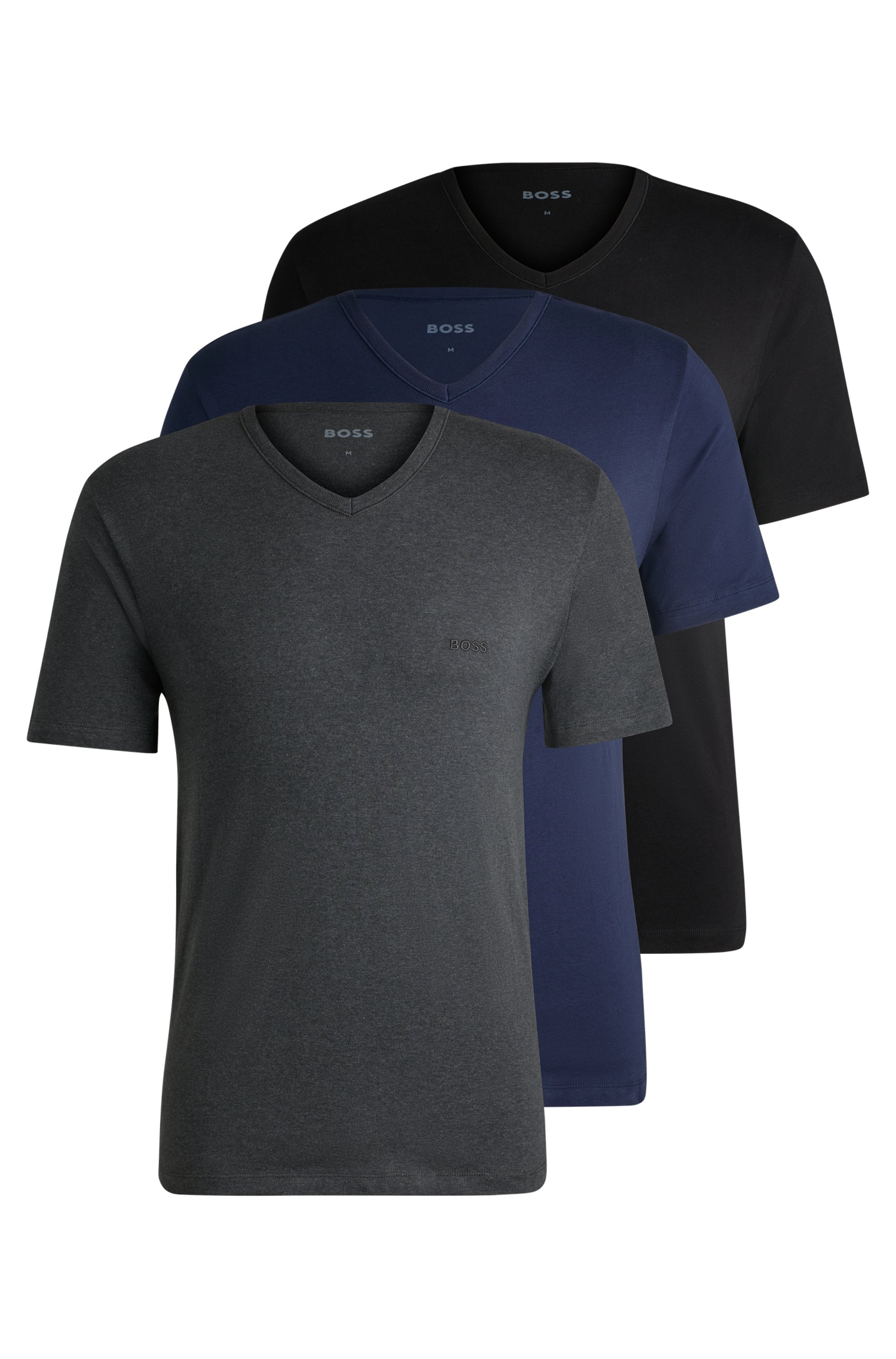BOSS V-Shirt »T-Shirt VN 3P CO«, (Packung)