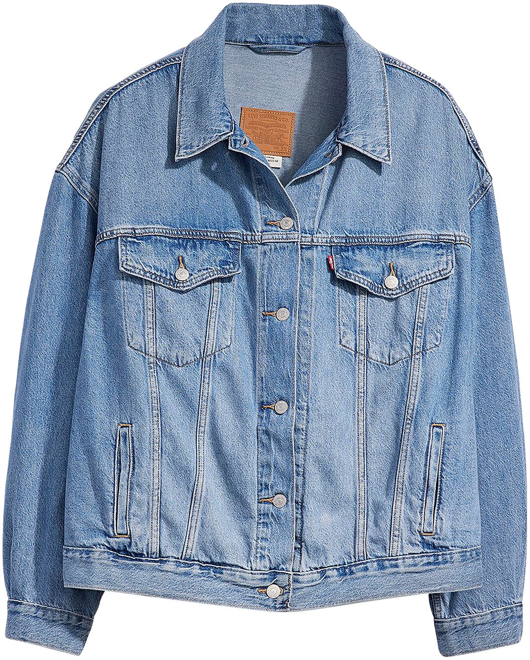Levi's® Plus Jeansjacke »TRUCKER«, in leichter Used-Waschung