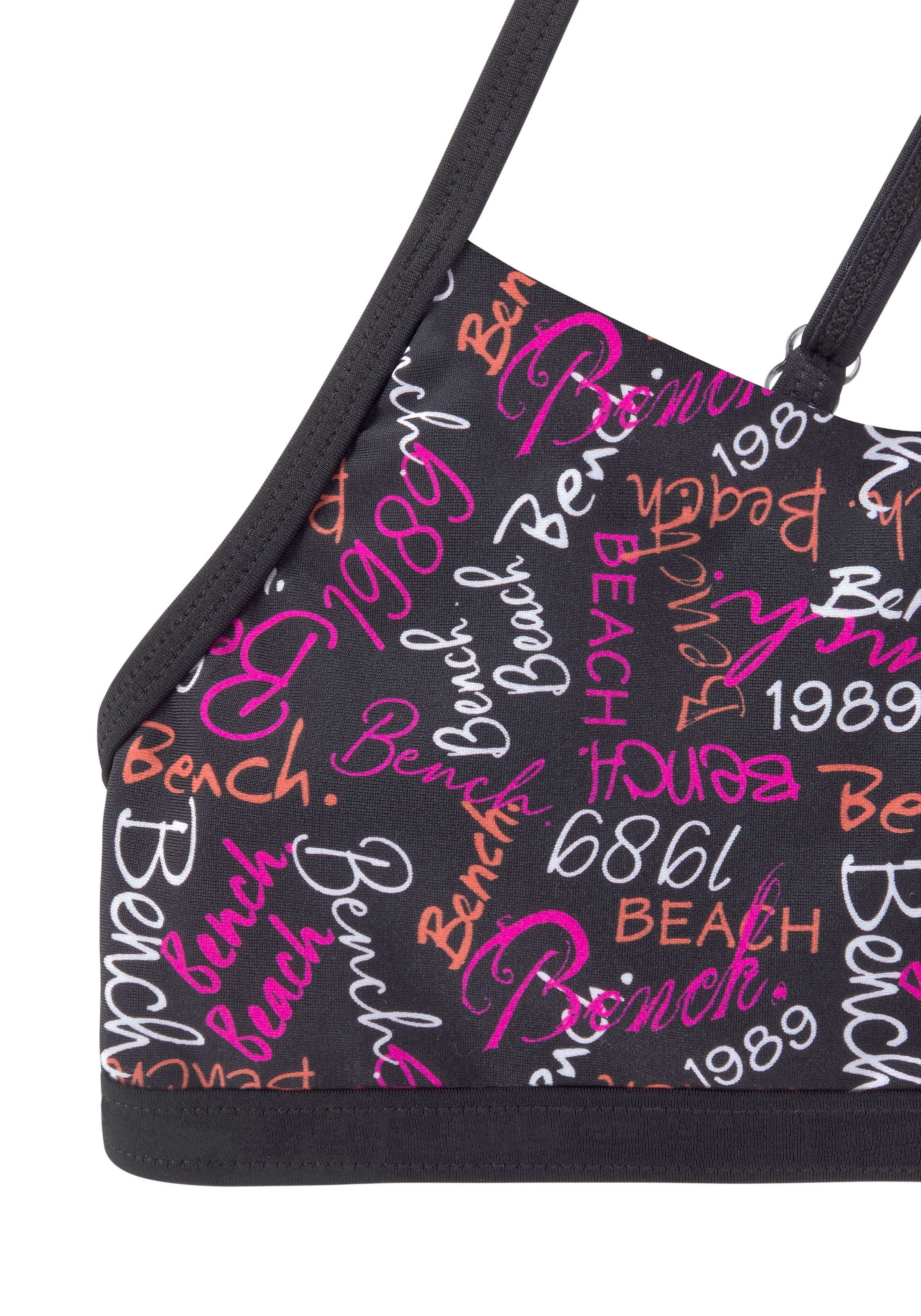 Bench. Bustier-Bikini, mit buntem Logodruck