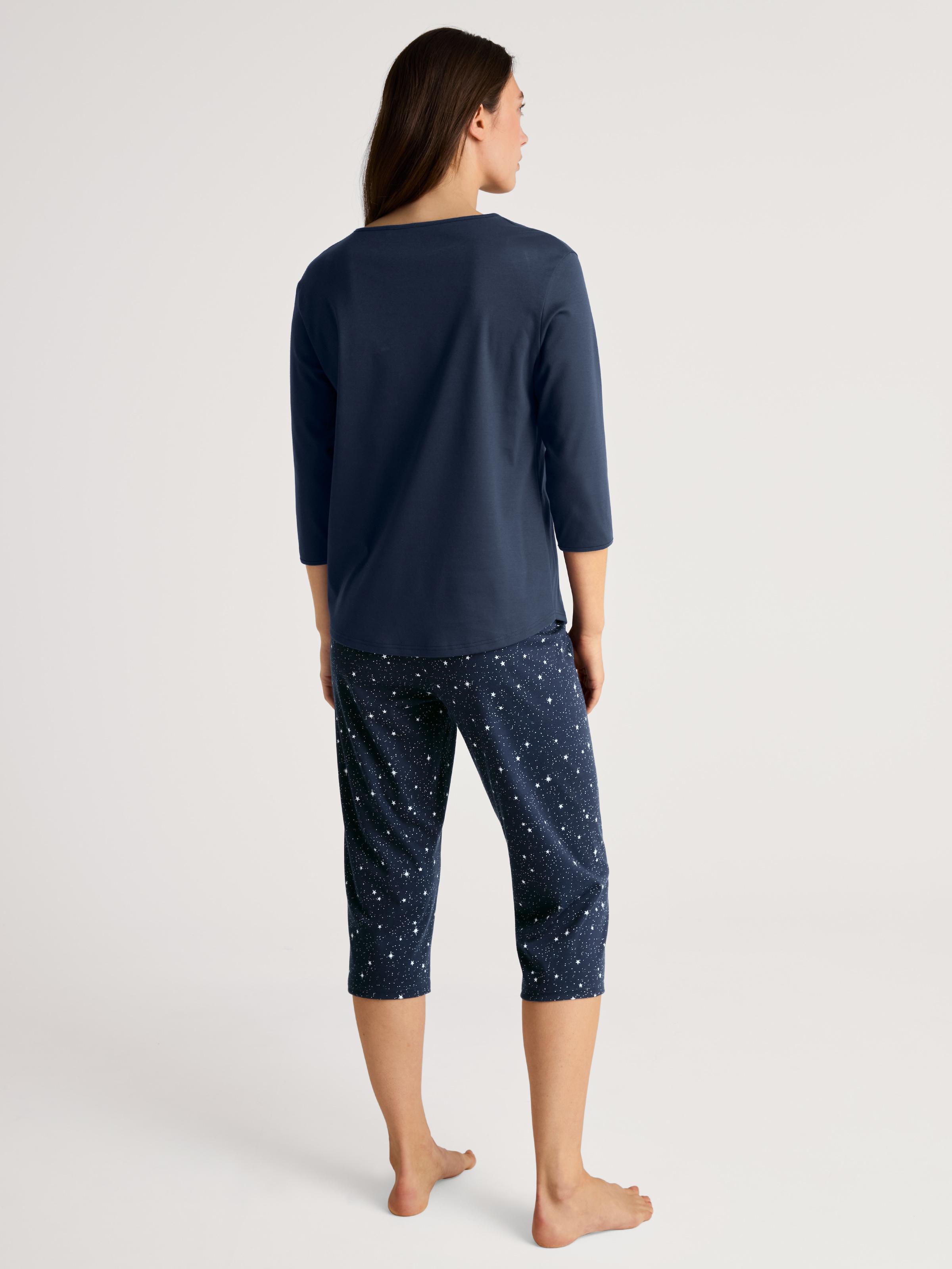 CALIDA Pyjama »Sweet Dreams«, (2 tlg.), 3/4-Länge, Rundhals, weich, Interlock-Qualität, Pure Cotton