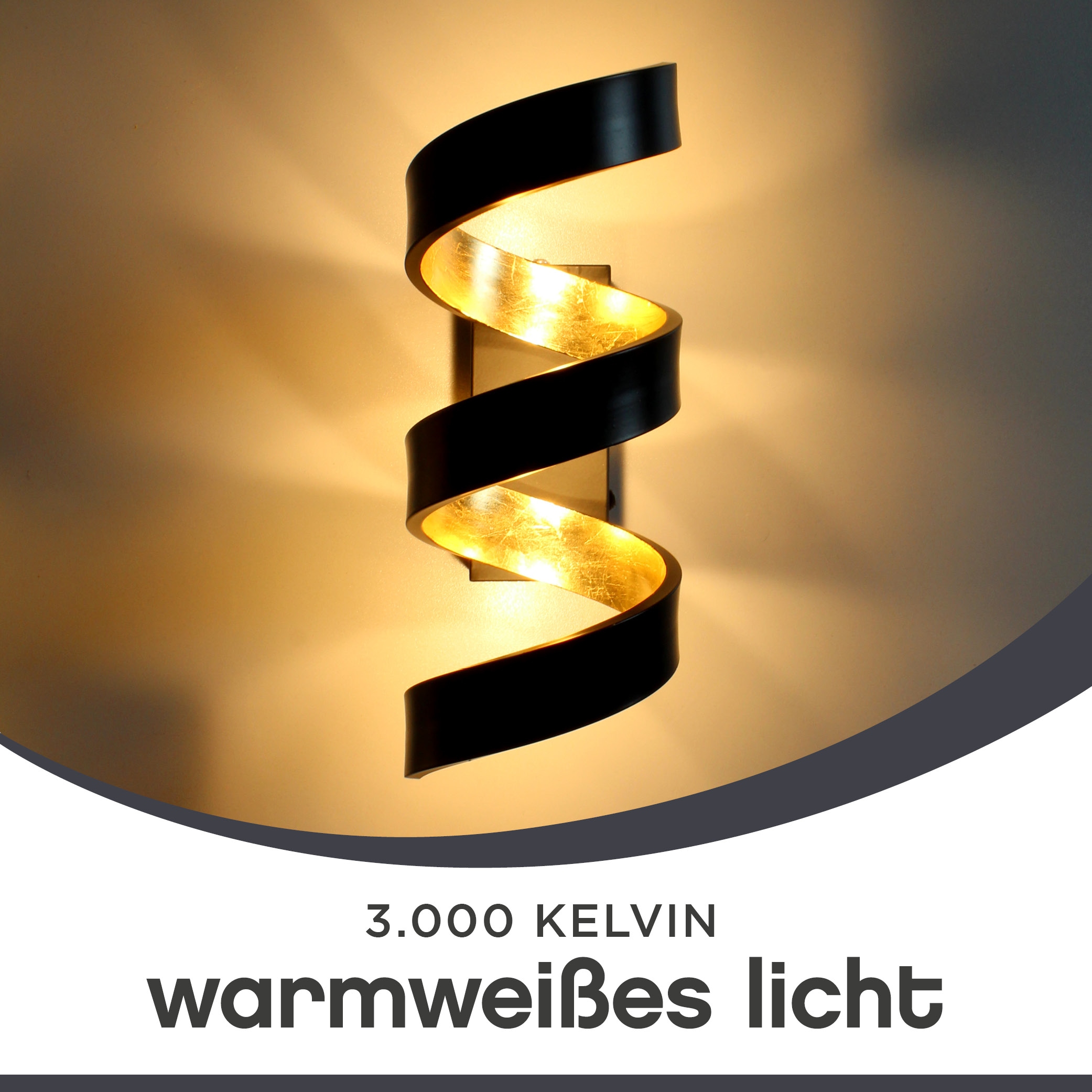 ECO-LIGHT LED Wandleuchte »HELIX«, Leuchtmittel LED-Modul | LED fest integriert