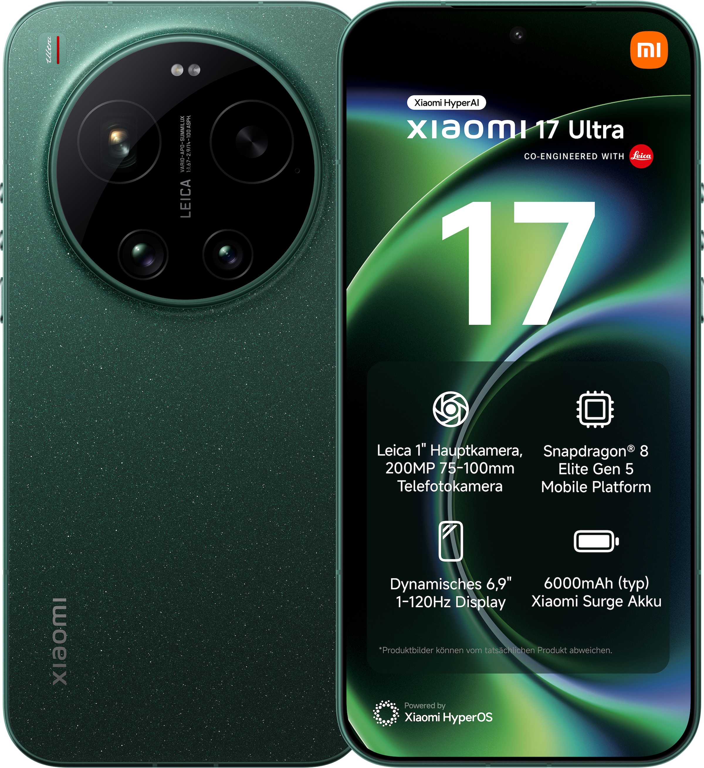 Xiaomi Smartphone "17 Ultra 16+512GB" Starlit Green