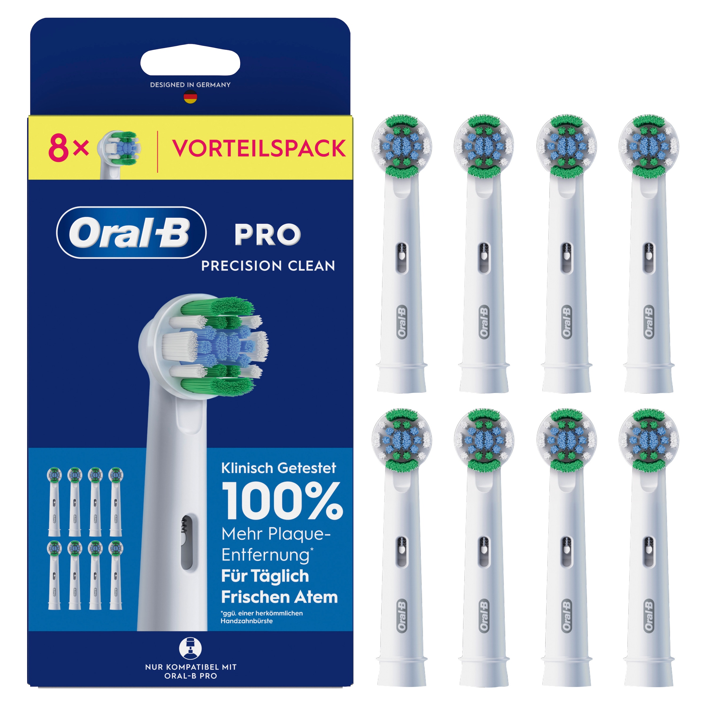 Oral-B Aufsteckbürsten "Pro Precision Clean" Zahnreinigung mit innovativen X-förmigen Borsten