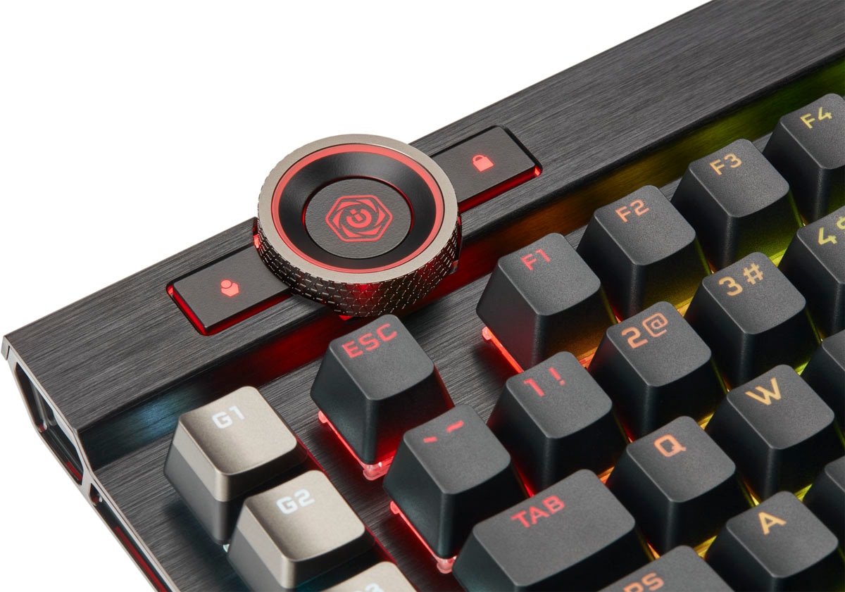 Corsair Gaming-Tastatur »Corsair K100 RGB«, (Handgelenkauflage-Multimedia-Tasten-programmierbare G-Tasten)