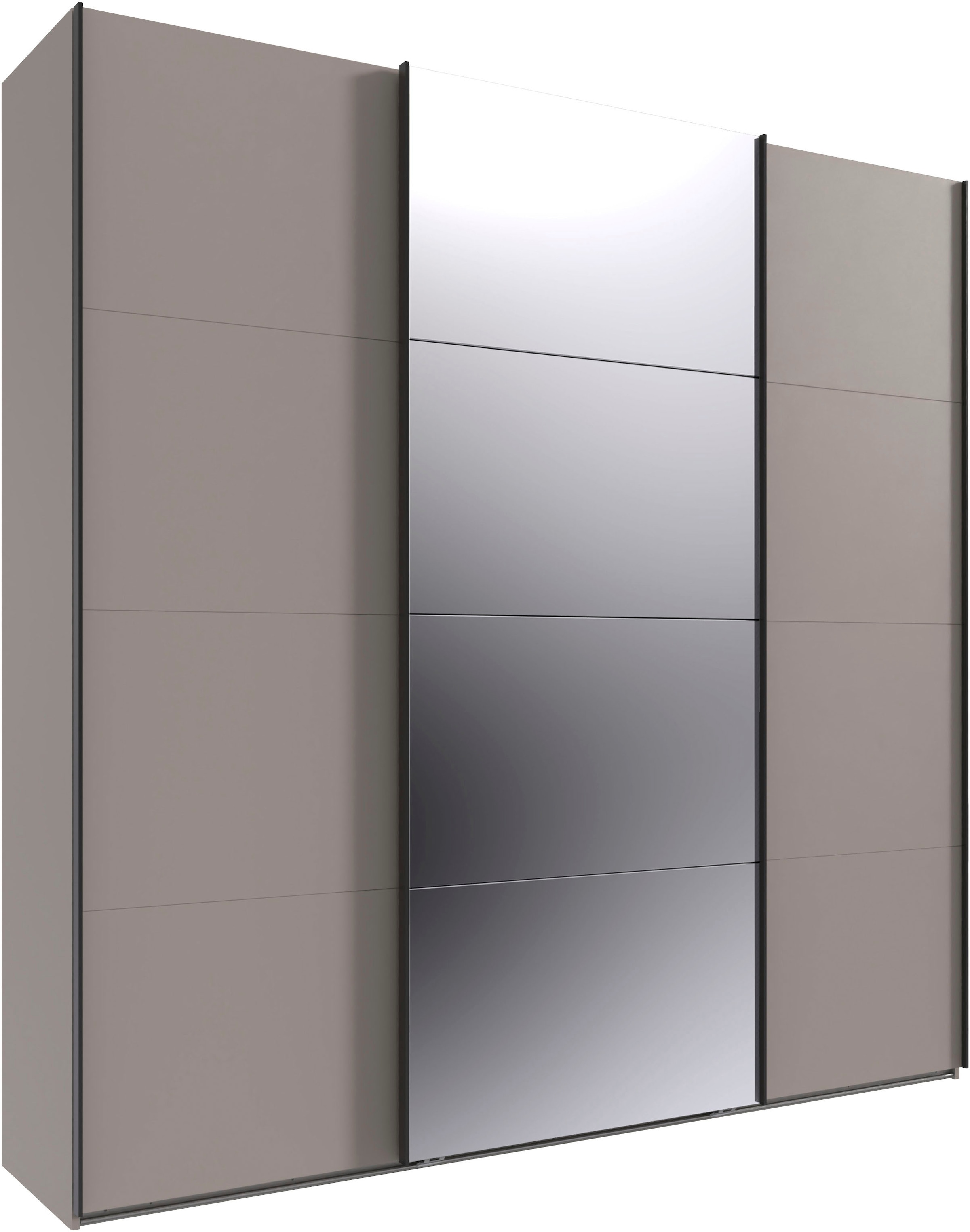 Wimex Kleiderschrank »Mugano, Made in Germany, Lieferung bis in Deine Etage und Stellort« wähle Deine Ausstattung: Basic oder Premium!, 3 Schwebetüren, grosse Grössen, mit oder ohne Spiegel, Metallgriffe