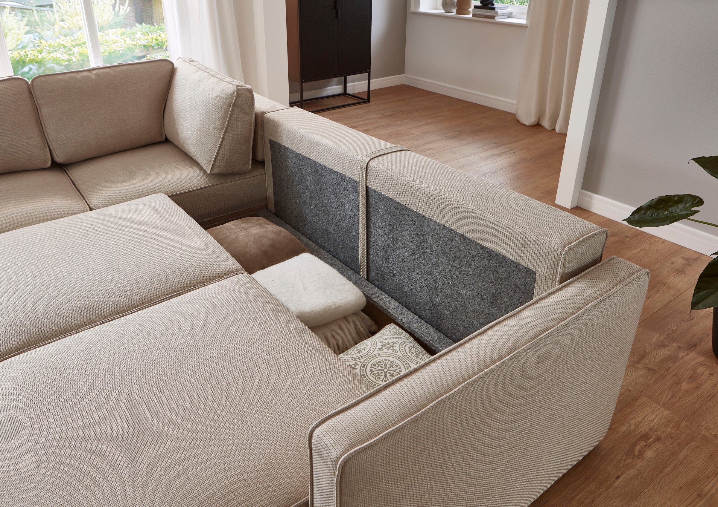 ATLANTIC home collection Schlafsofa »Chill«, Ecksofa mit Bettfunktion und Bettkasten