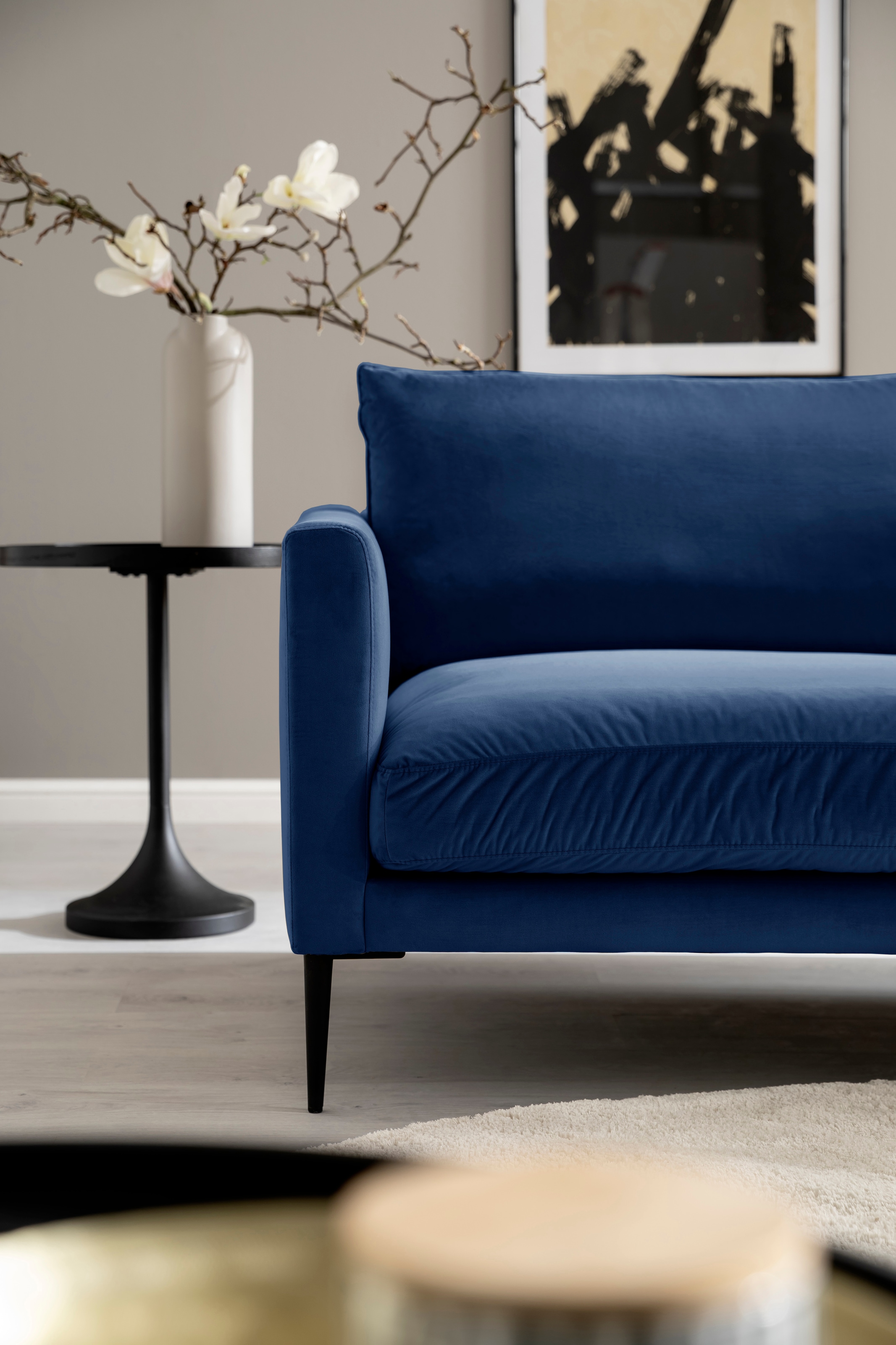 Trends by HG Polsterecke »Svea L-Form«, Ottomane rechts oder links, mit Metallfuss, frei im Raum stellbar