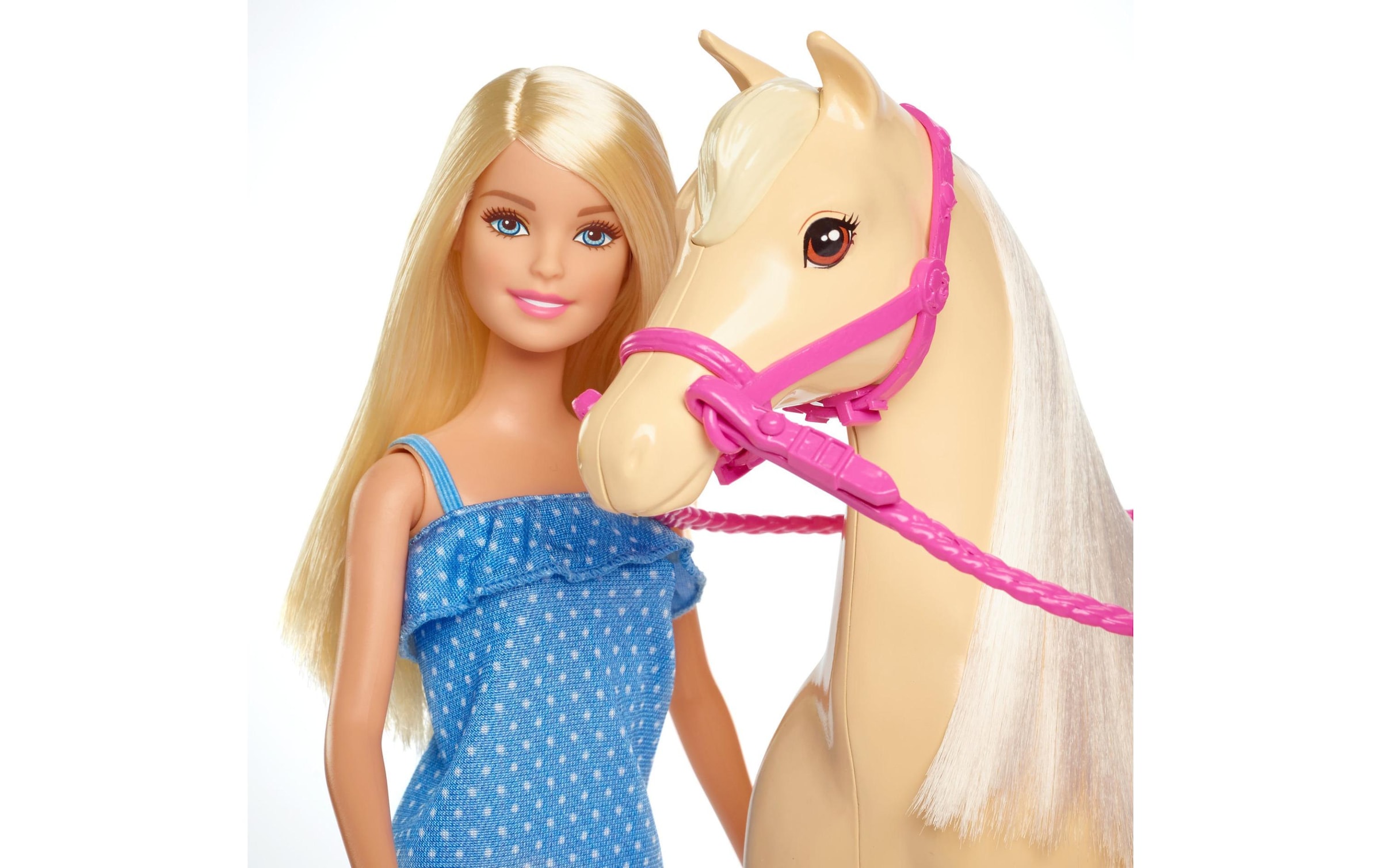 Barbie Spielfigur »Pferd mit Puppe«, (Set)