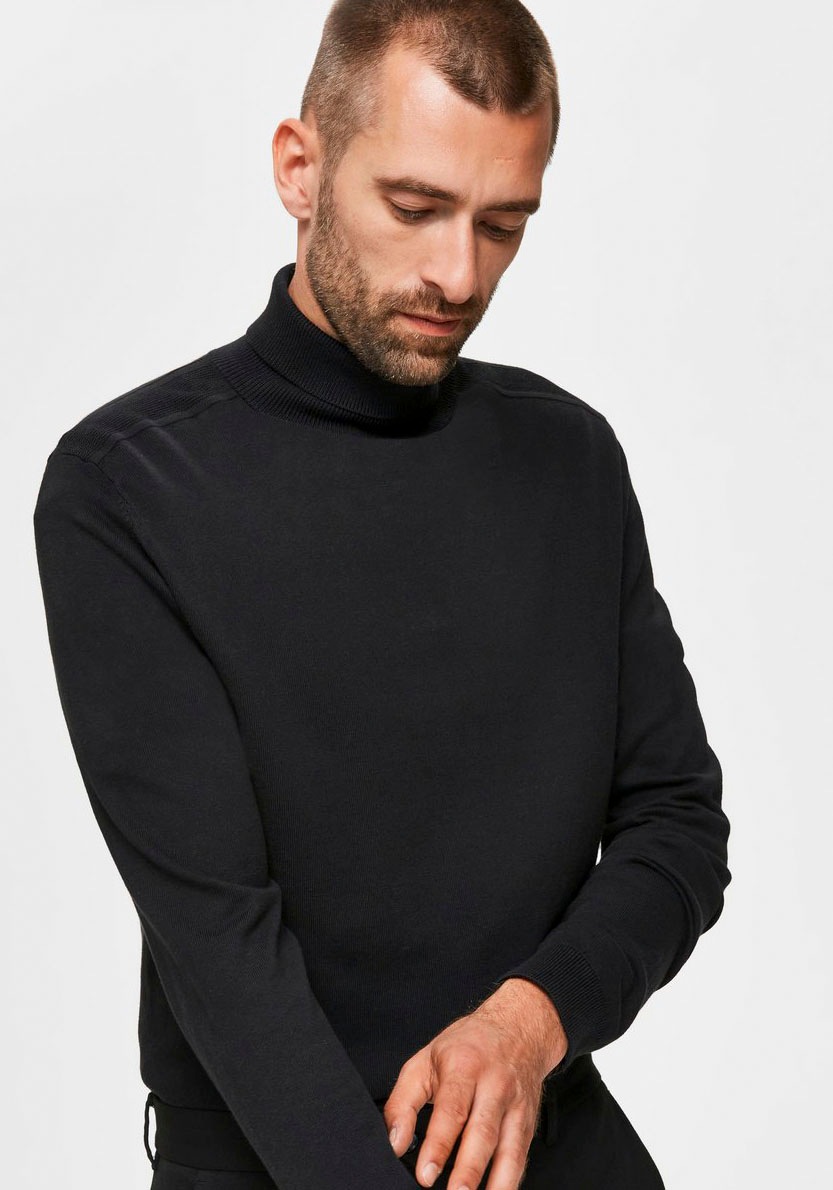 SELECTED HOMME Strickpullover »SLHBERG ROLL NECK NOOS«