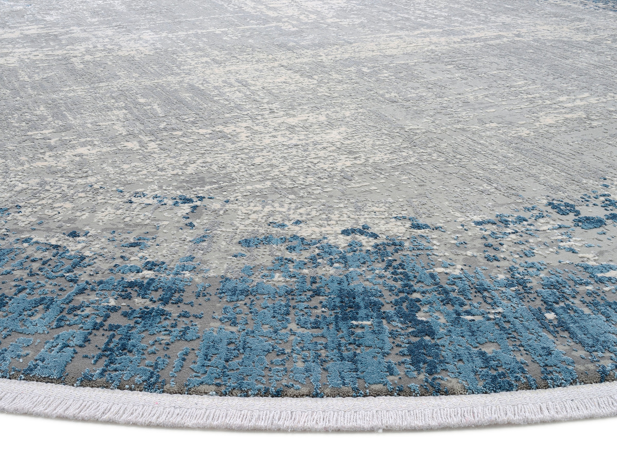 WK WOHNEN Teppich »BORDER«, rund, Jelmoli-Versand Viskoseanteil, Oberfläche mit shoppen Effekt | 3 samtweiche D online hochwertiger