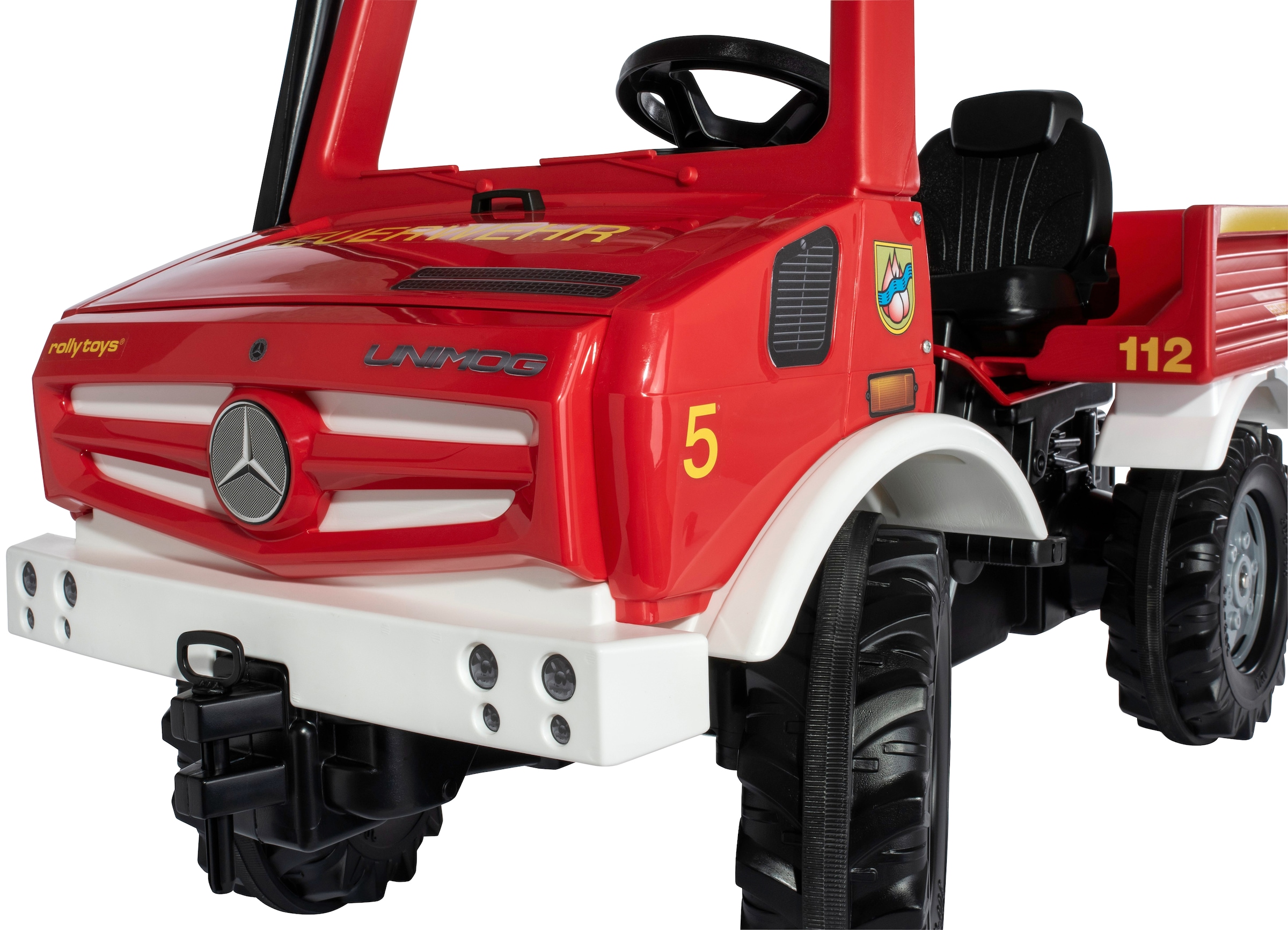 rolly toys® Tretfahrzeug »rollyUnimog Fire«, inkl. rollyFlashlight