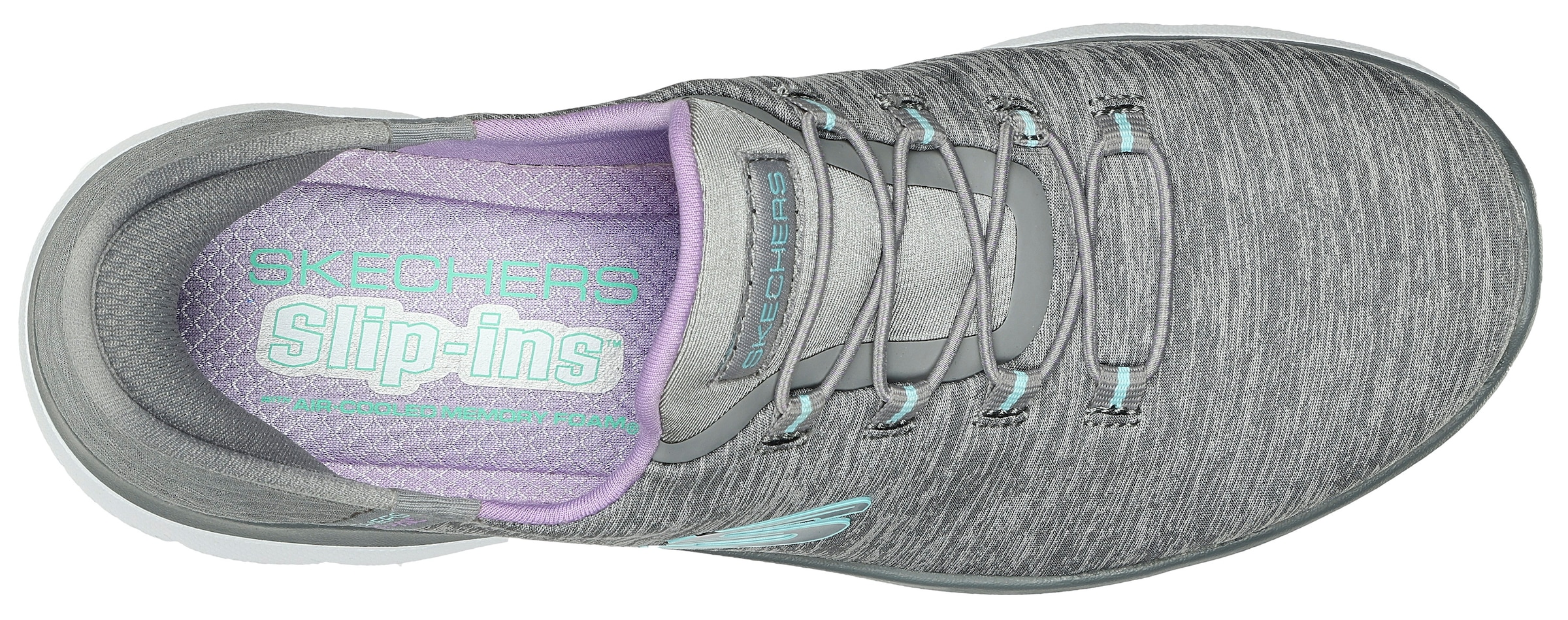 Skechers Slipper »SUMMITS DAZZLING HAZE«, Slip Ins Sneaker, Freizeitschuh mit dezenten Kontrastdetails