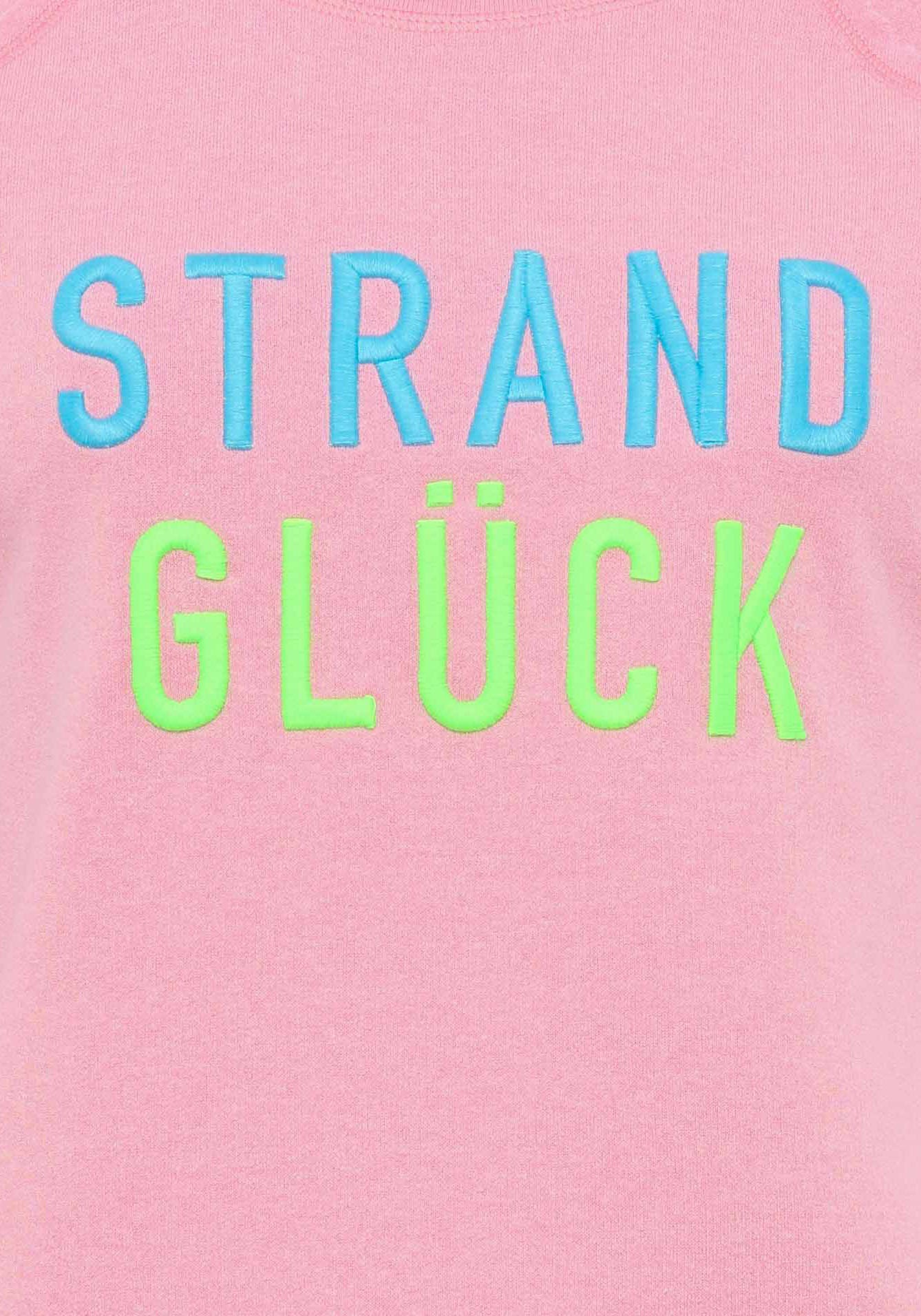 Zwillingsherz Langarmshirt, mit aufgesticktem "Strandglück"