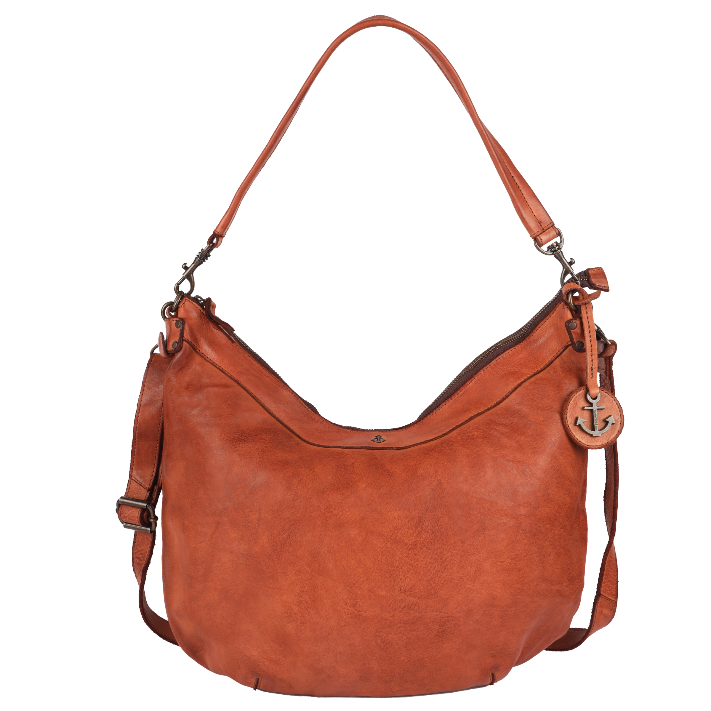 HARBOUR 2nd Hobo "Amar" Umhängetasche, Damen Schultertasche, Tragetasche mit RV-Vordertasche