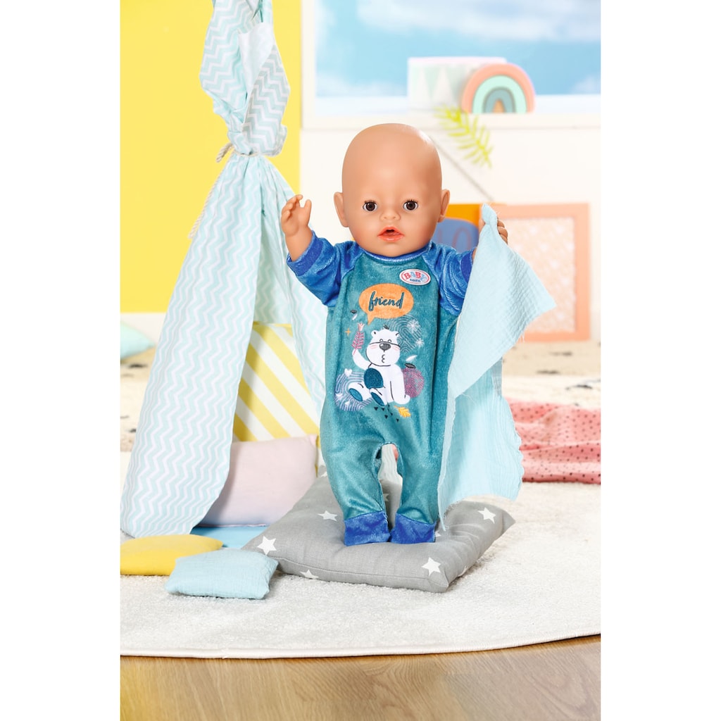 Baby Born Puppenkleidung »Strampler Blau, 43 cm«, mit Kleiderbügel