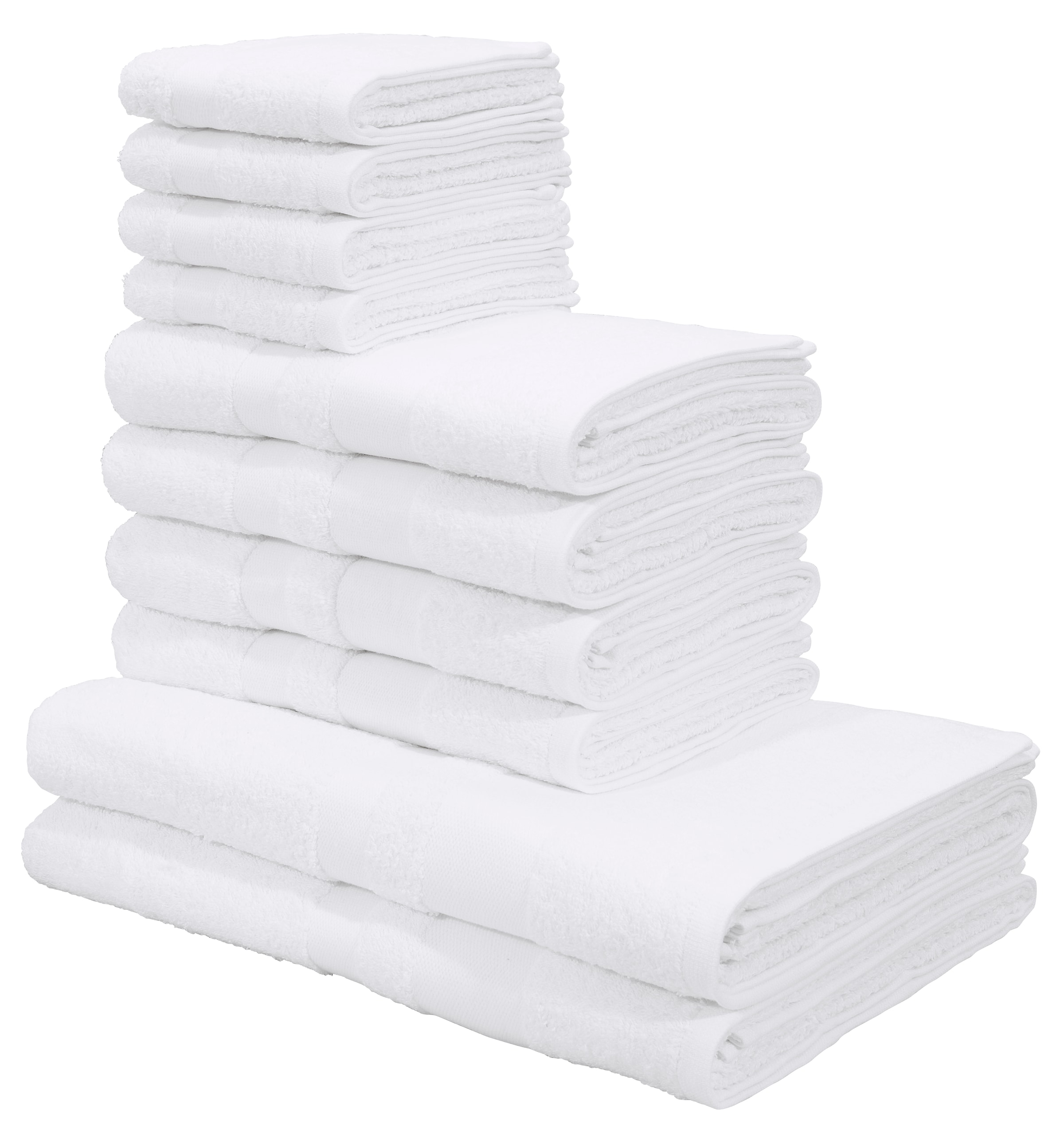 my home Handtuch Set »Vanessa«, Set, 10 tlg., Walkfrottee, Handtücher mit  Bordüre, einfarbiges Handtuch-Set aus 100% Baumwolle online bestellen |  Jelmoli-Versand
