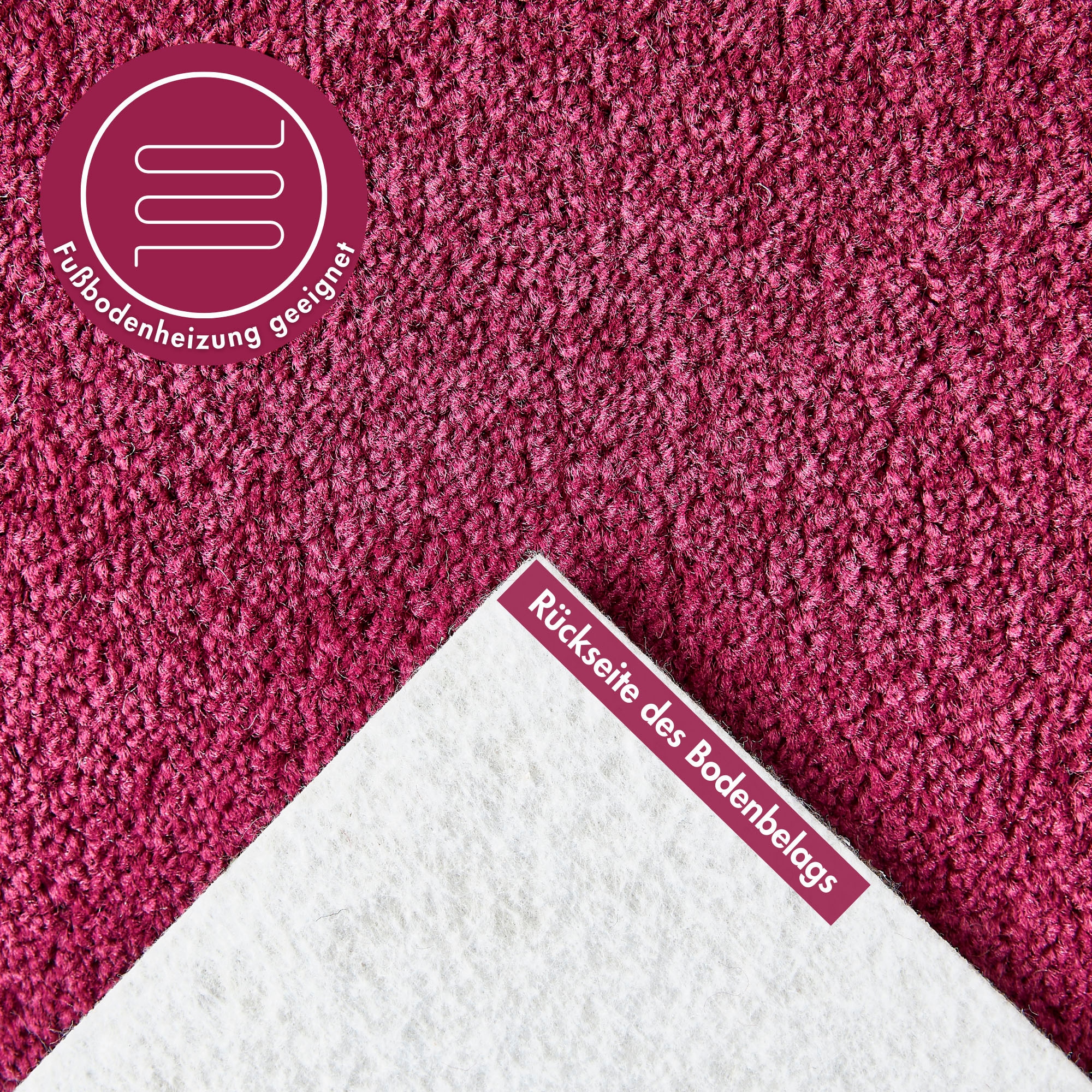Andiamo Teppichboden »Ines, Kräuselvelours, Made in Netherlands«, rechteckig, 8,5 mm Höhe, Uni Farben, Breite 400 cm, strapazierfähig & pflegeleicht