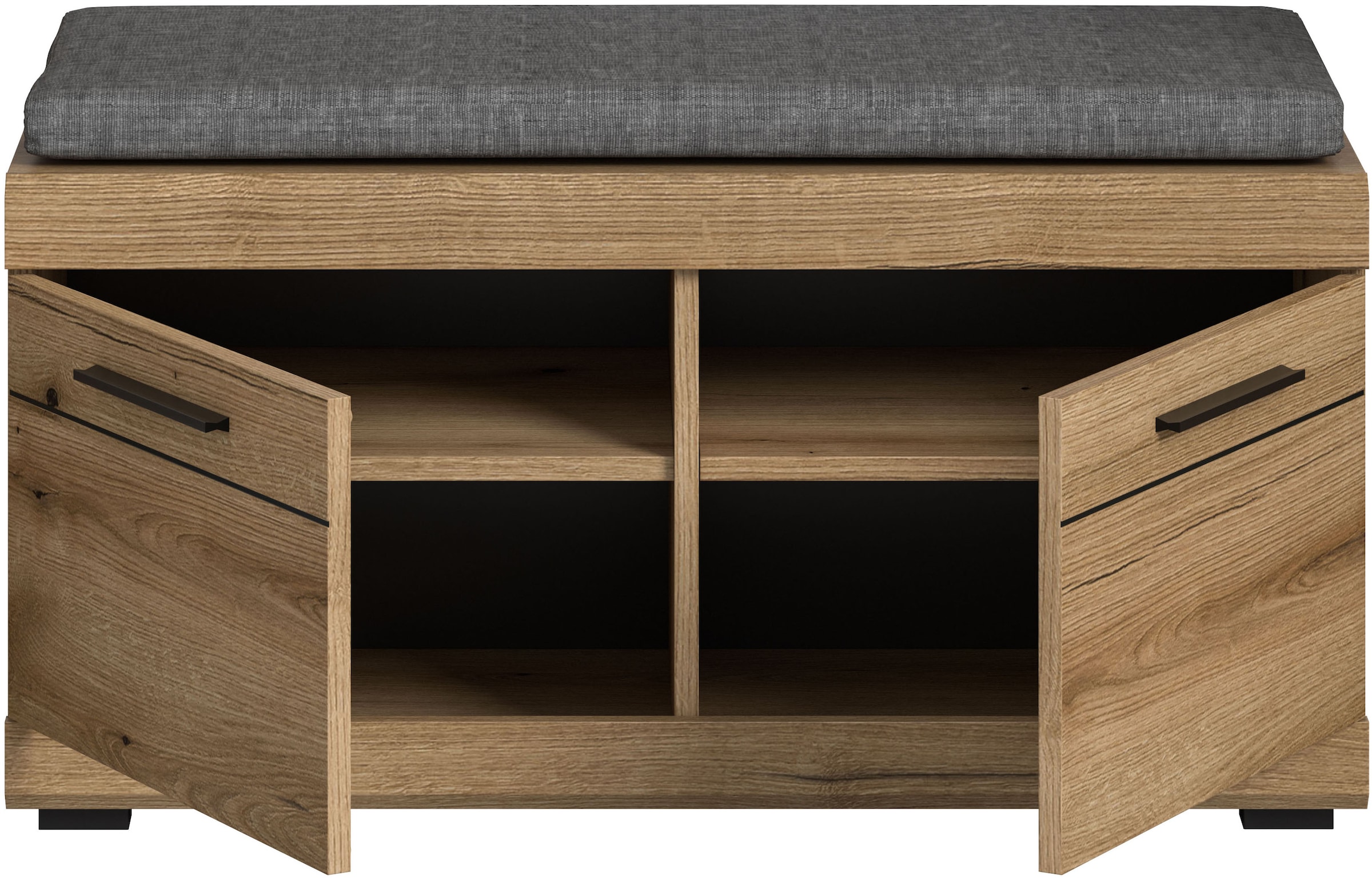 INOSIGN Sitzbank »Siena, Breite 90 cm, 2 Türen, 2 Einlegeböden, 4 Fächer«, (1 St.), Scout, Sitzbank Breite 90 cm, 2 Türen, 4 Fächer, Flur, Diele