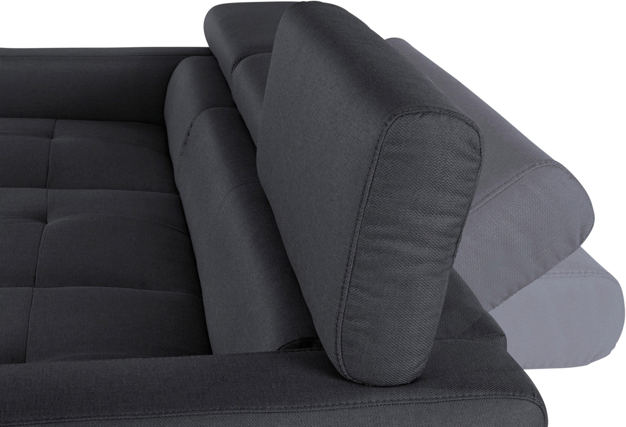 COTTA Ecksofa »Sammy L-Form«, mit Kopfteilverstellung, wahlweise mit Bettfunktion & Bettkasten