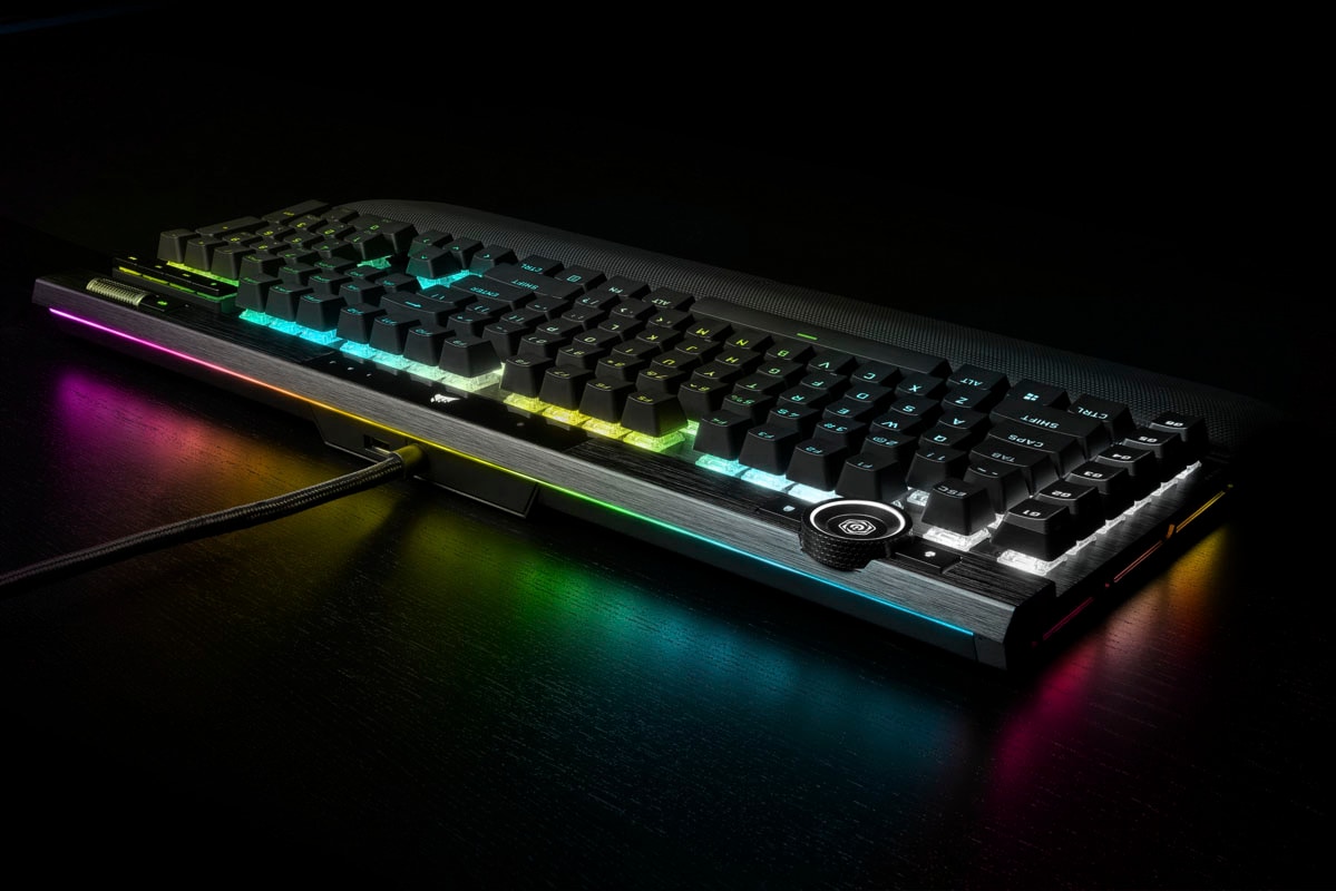 Corsair Gaming-Tastatur »Corsair K100 RGB«, (Handgelenkauflage-Multimedia-Tasten-programmierbare G-Tasten)