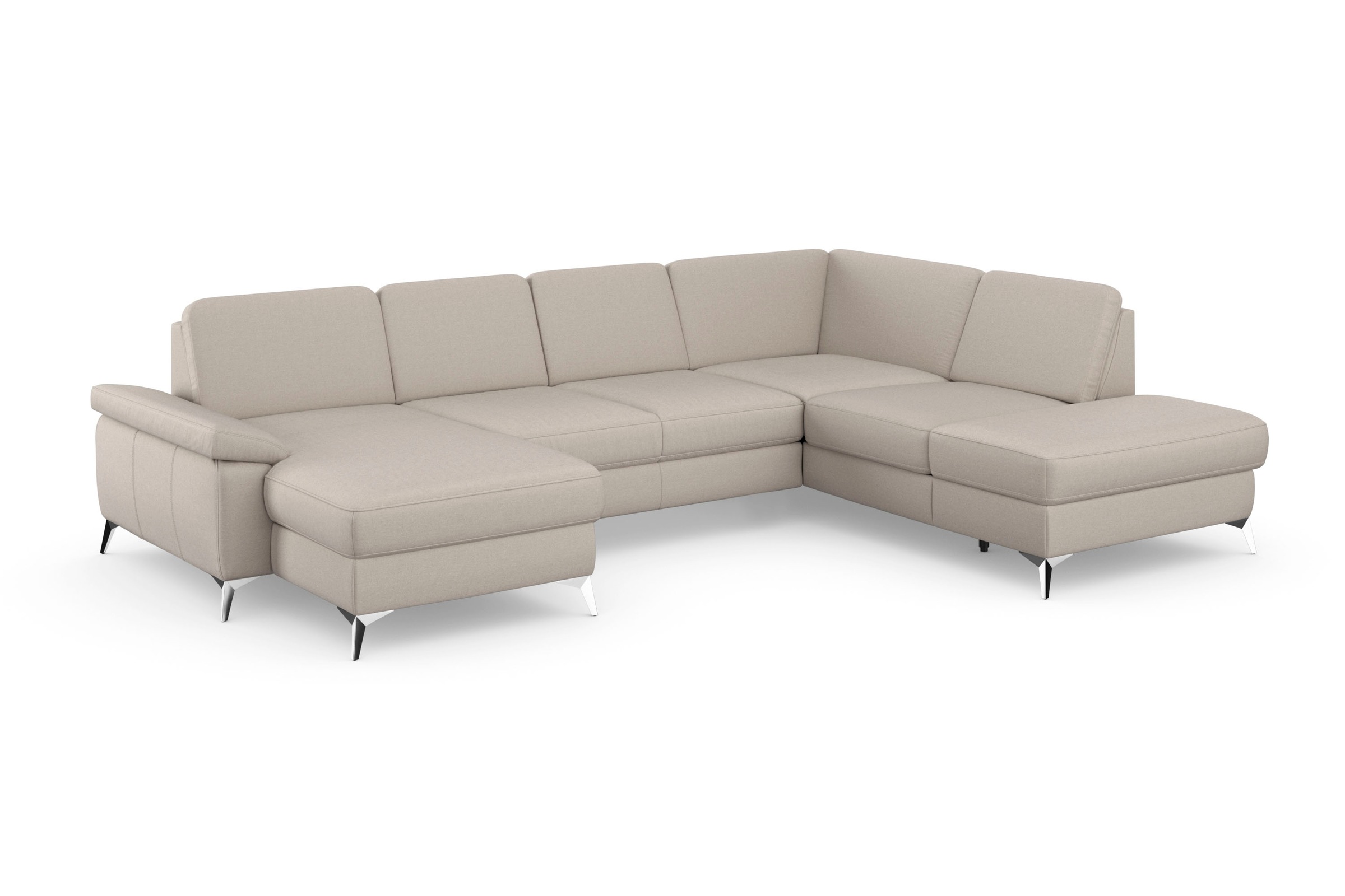 sit&more Wohnlandschaft »Padua U-Form«, inklusive Sitztiefenverstellung, Armteilfunktion und Federkern