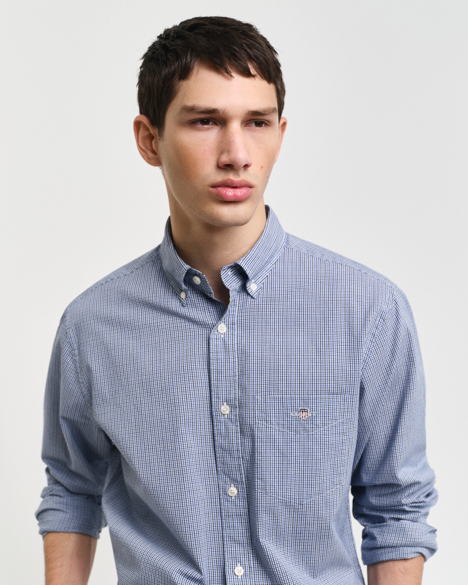 Gant Langarmhemd »REG POPLIN MICRO GINGHAM SHIRT«, Regular Fit Popeline Hemd mit Vichy-Minikaro