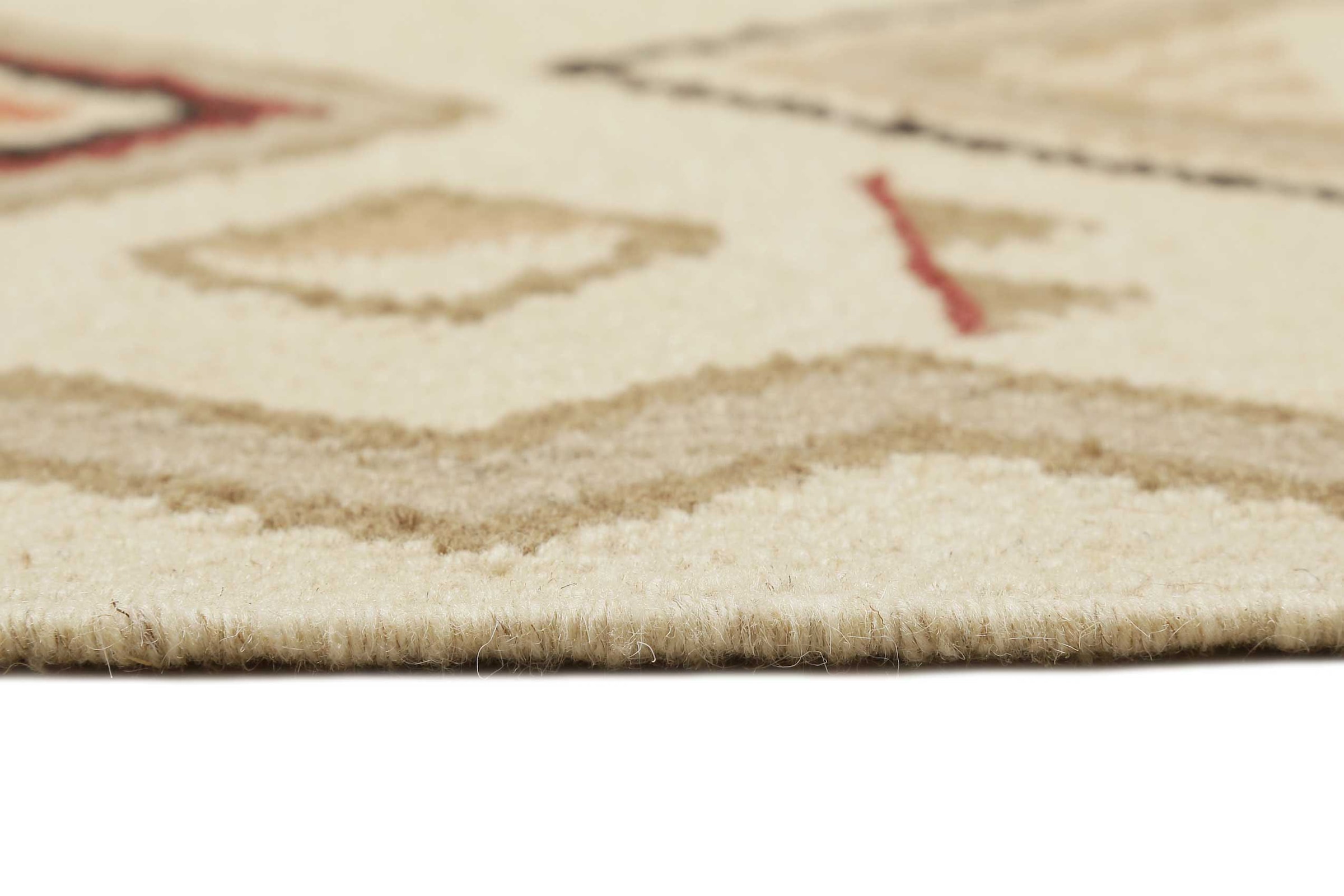Green Looop Teppich »Brionne GL-82102«, rechteckig, 5 mm Höhe, handgewebter Naturfaserteppich aus 80% Wolle 20% Baumwolle, Fransen