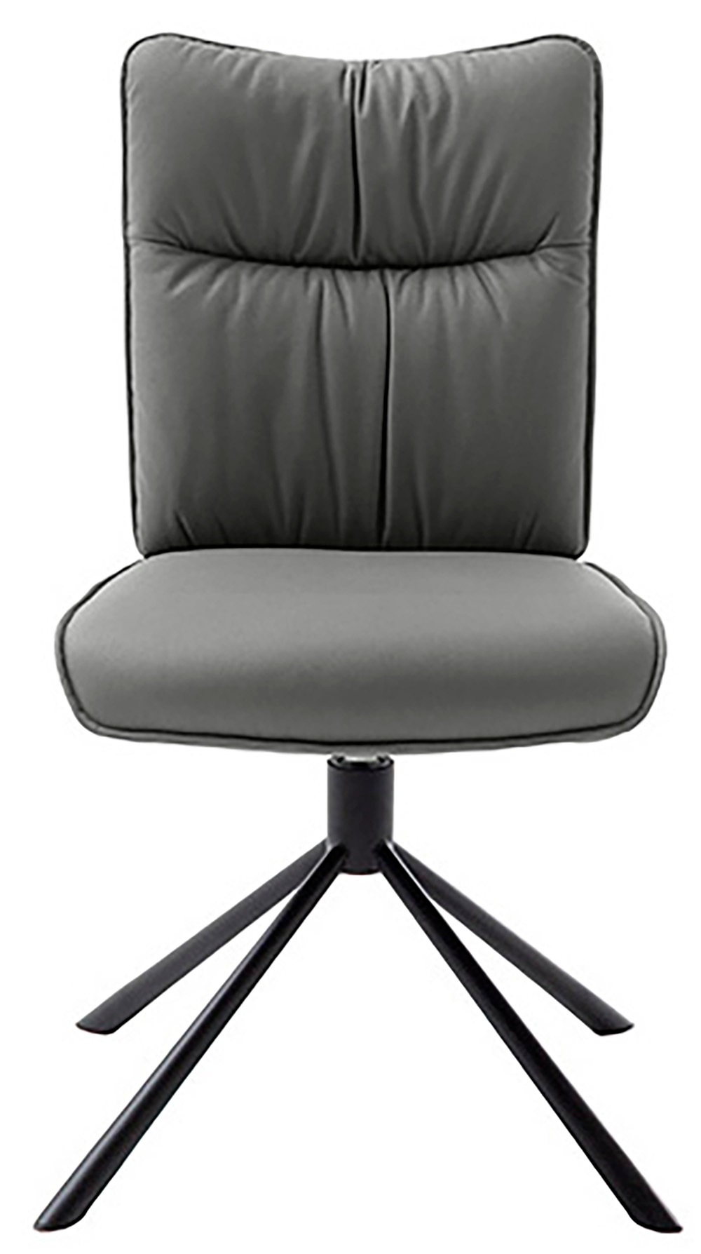MCA furniture 4-Fussstuhl »MARIN Esszimmerstuhl (2er Set) - Stuhl«, (Set), 2 St., Microfaser, 360° drehbar, Metall schwarz, beweglichen Rücken, belastbar 120 kg