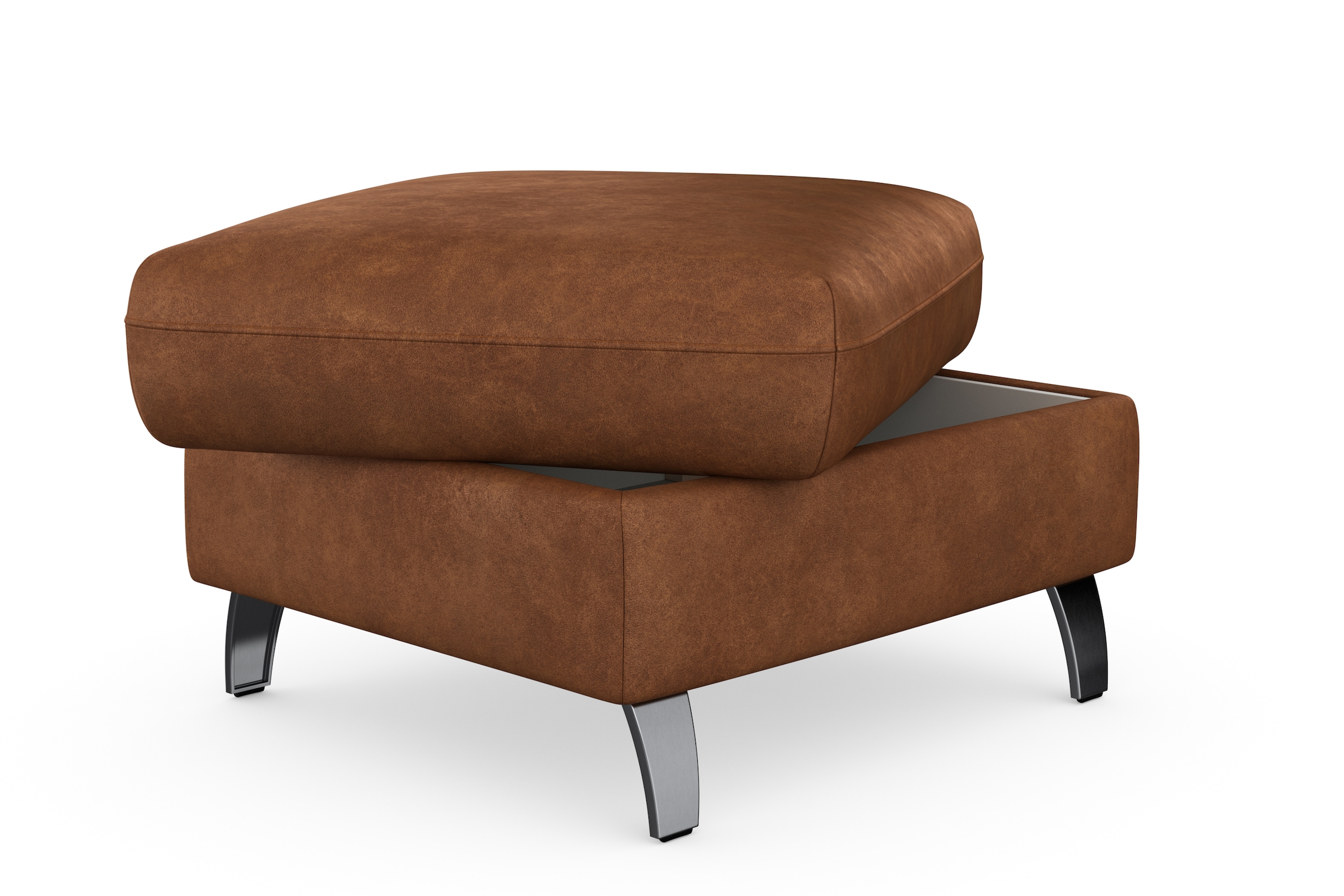 sit&more Stauraumhocker »Grenoble«, mit Stauraum und satinierten Füssen
