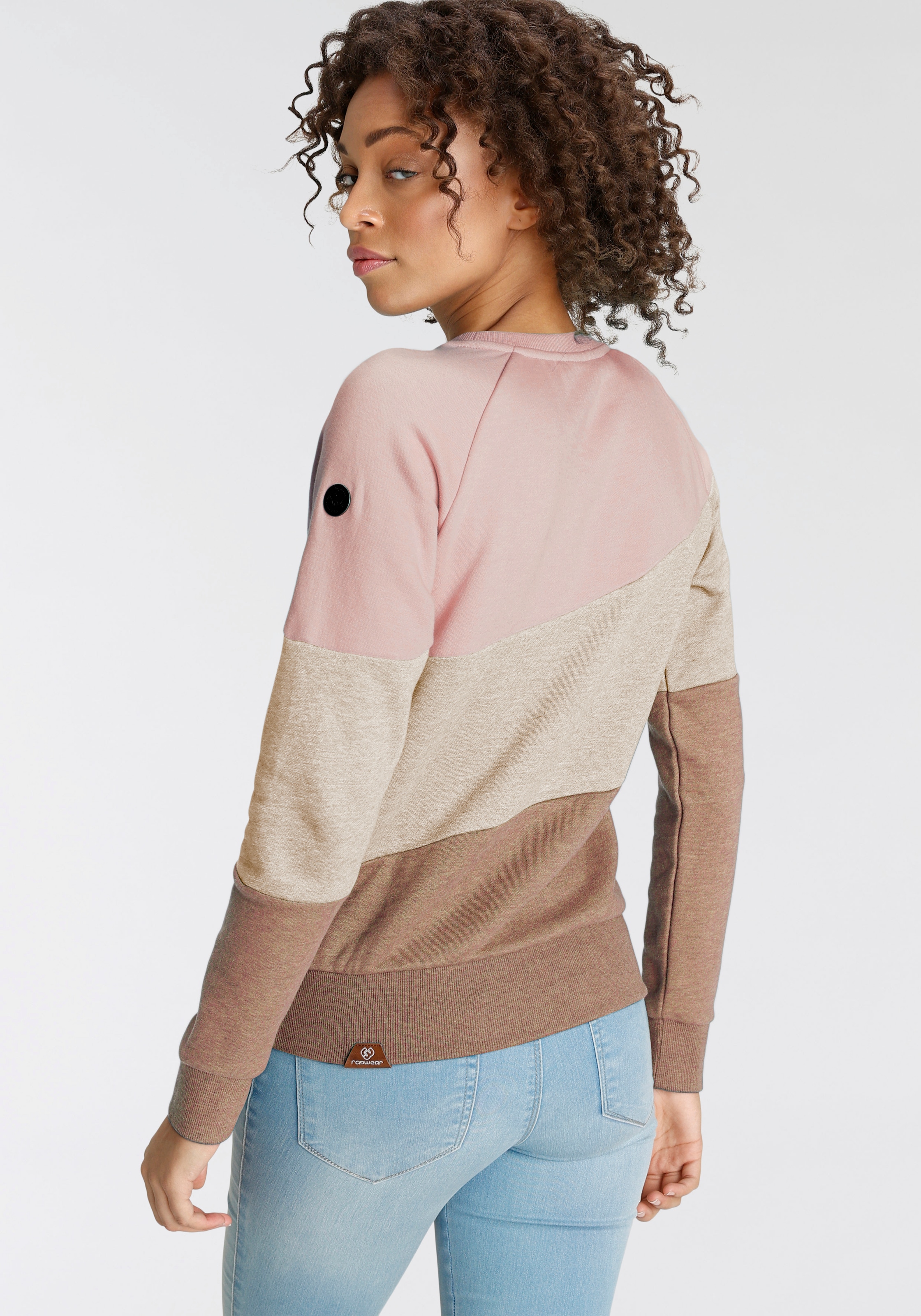 Ragwear Sweater »JOHANKA BLOCK«, Crew Neck im Color-Blocking Design