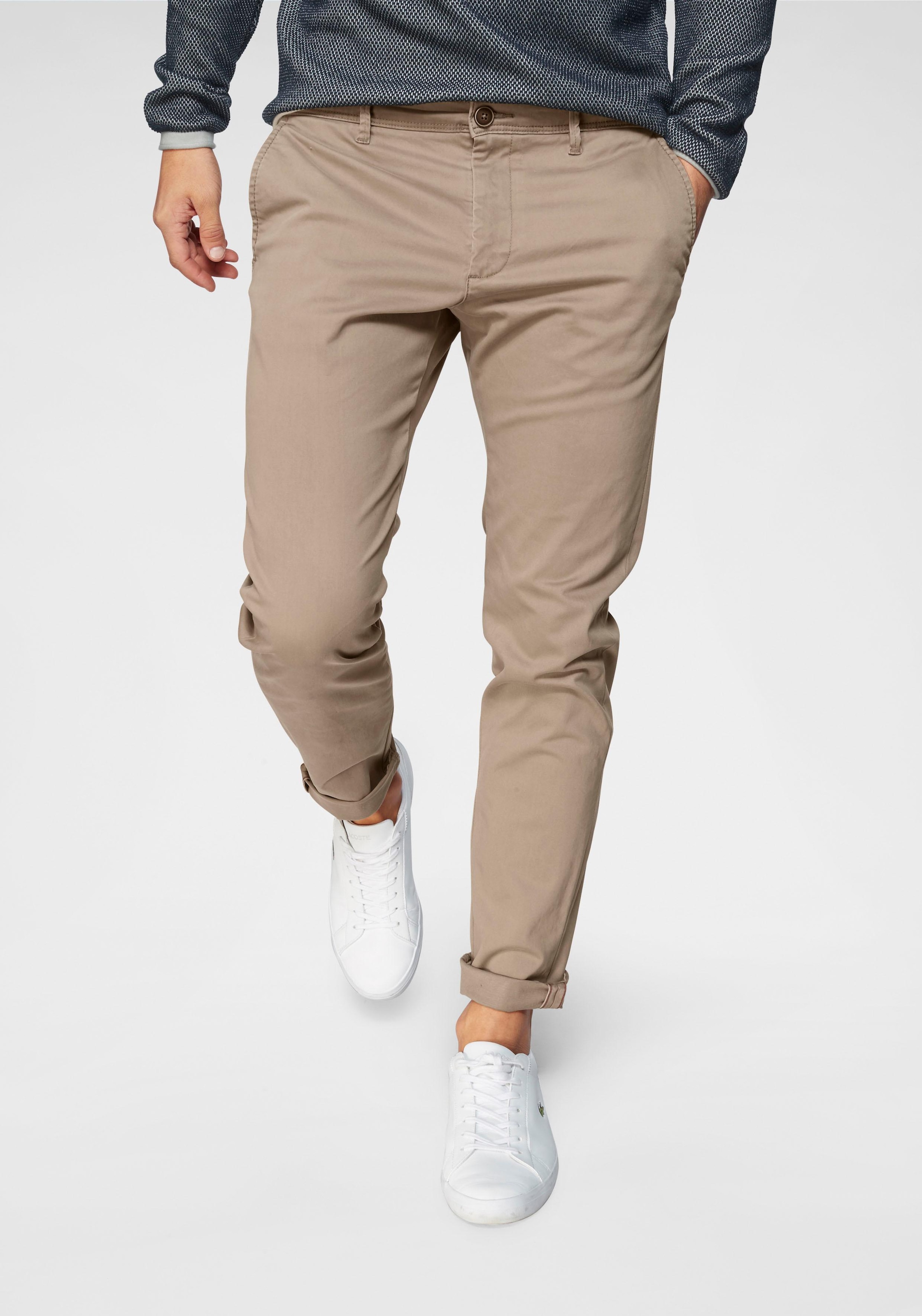 Jack & Jones Chinohose »JJIMARCO mit Badge und hohem Tragekomfort« unifarben, modisch, slim fit, Baumwollmischung