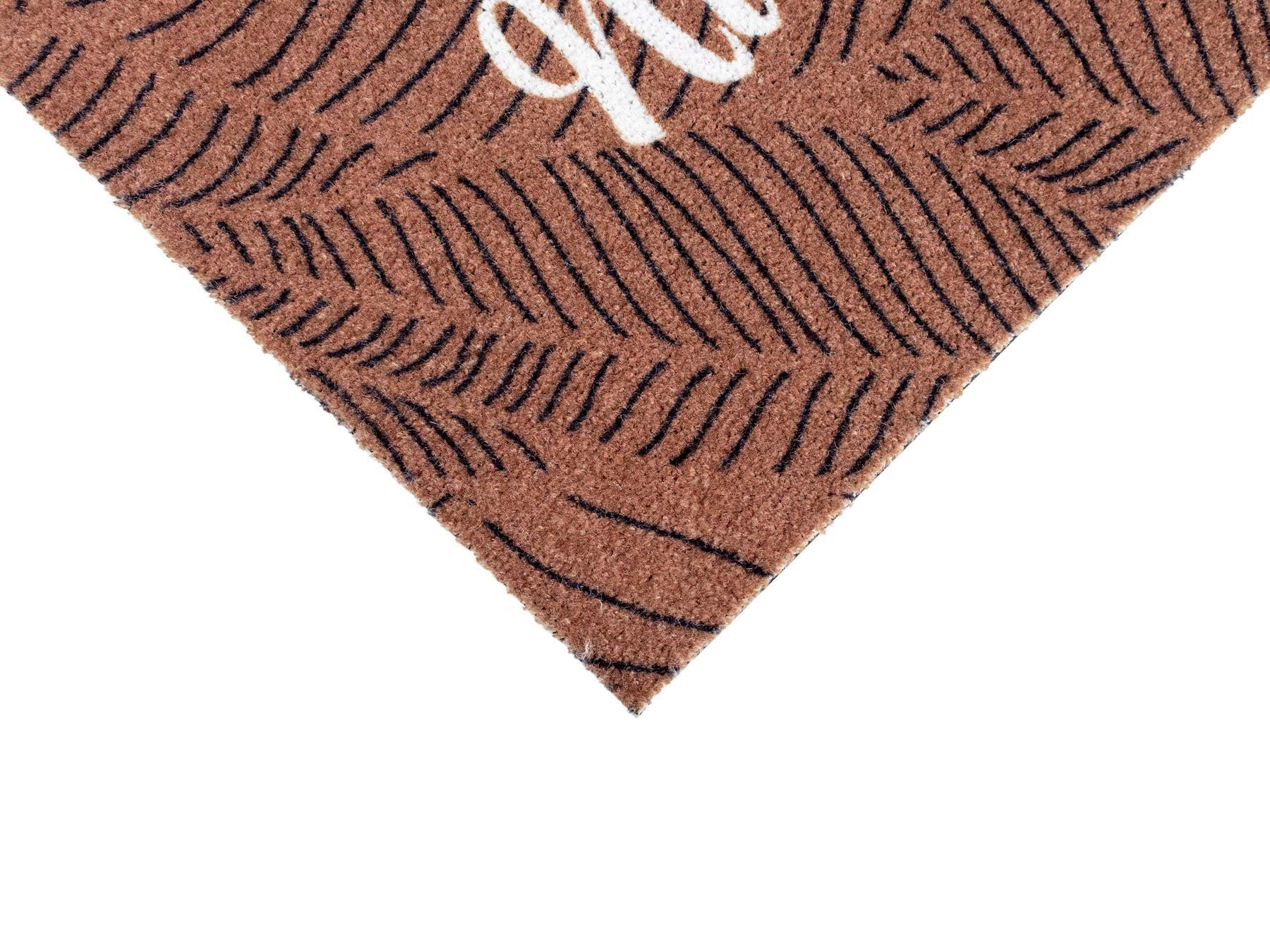 Primaflor-Ideen in Textil Fussmatte »Schmutzfangmatte COUNTRY, Nature«, rechteckig, 7 mm Höhe, Schmutzfangmatte, Kokos-Optik, mit Spruch, rutschhemmend, waschbar