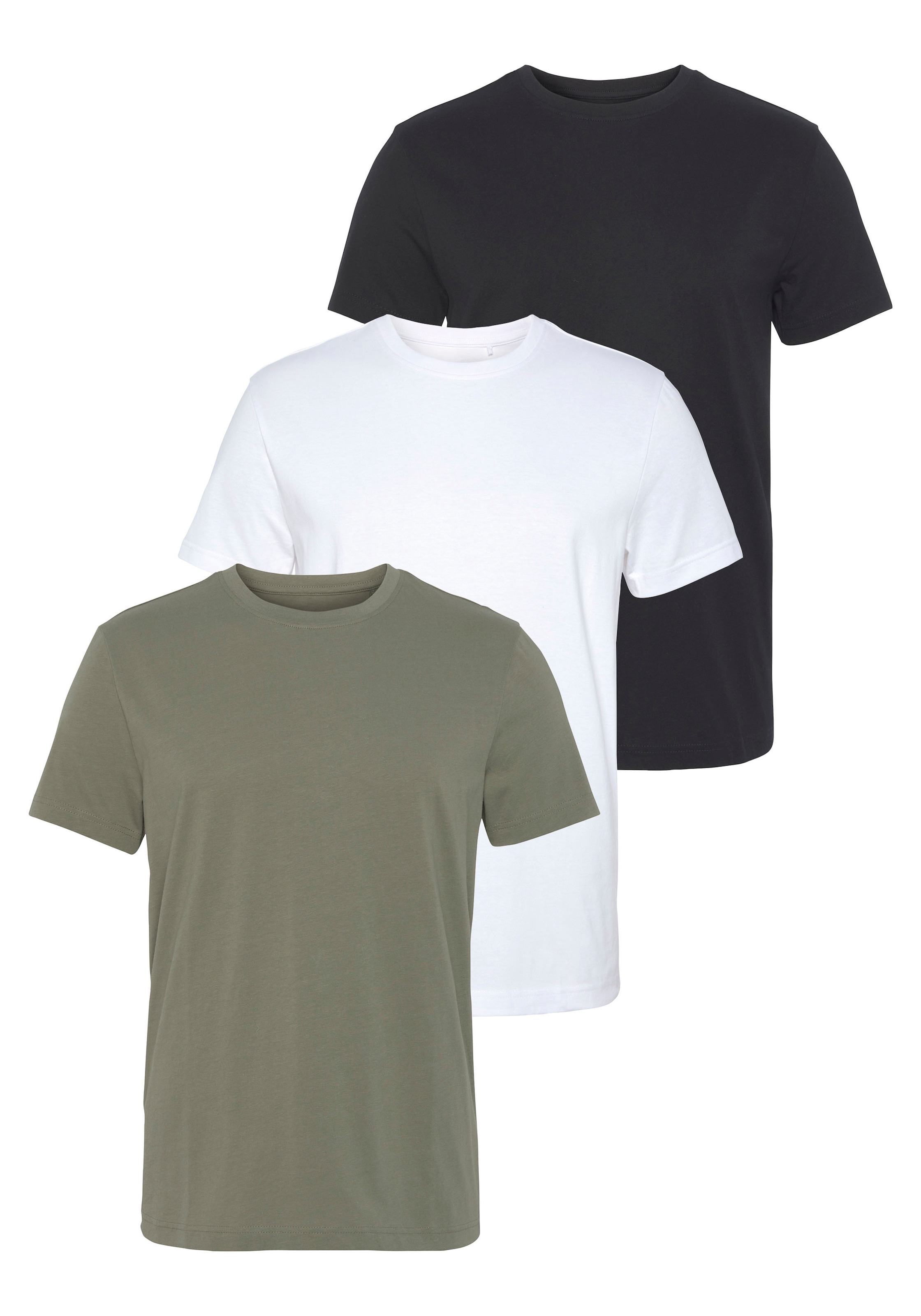 AJC T-Shirt, hüftbedeckend, lockere Passform, Basic-Stil