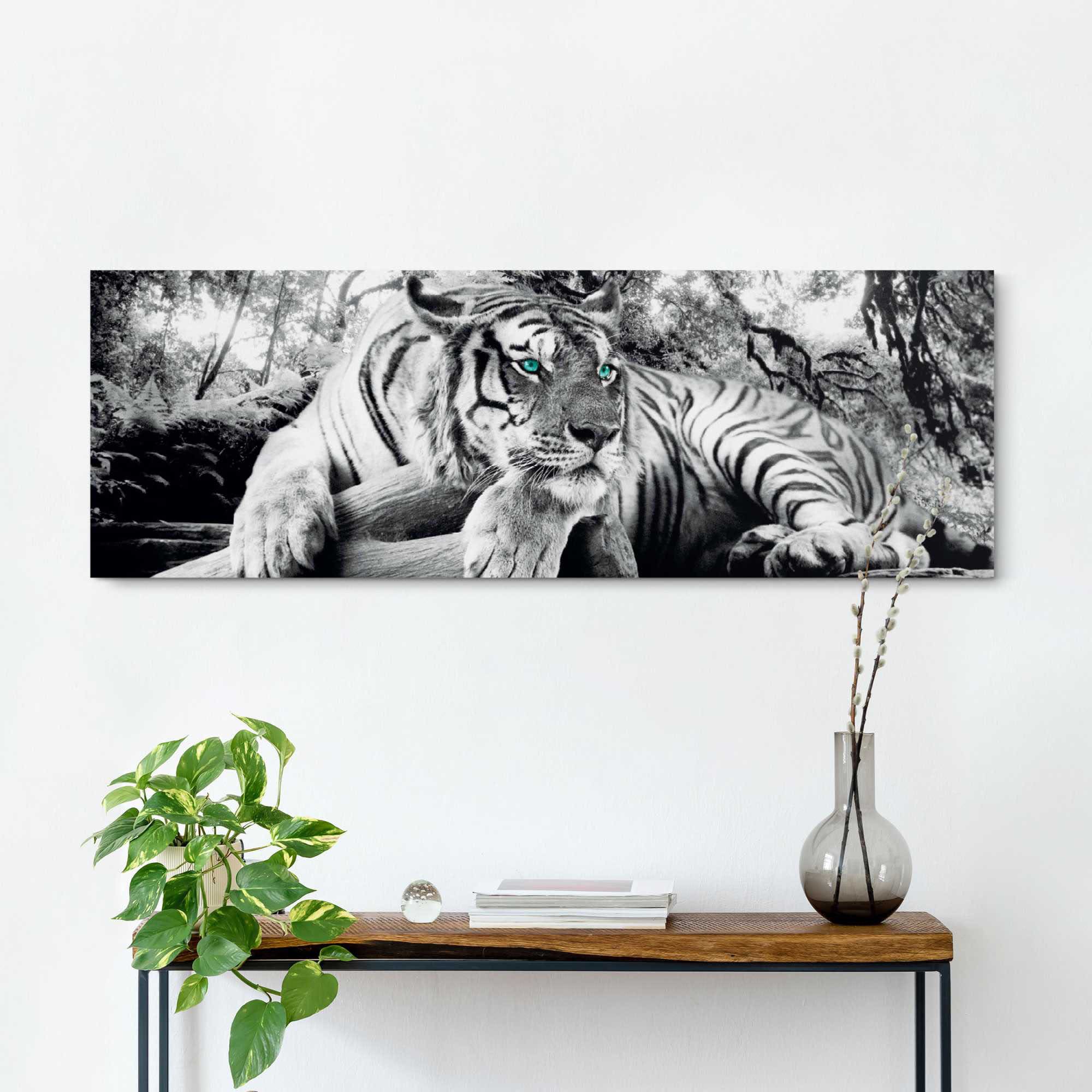 Wandbild Wohnzimmer Tiger - Raubtier Wandbild ❤ im Wandbild bestellen Wandbild« Shop »Tigerblick Reinders! - - Jelmoli-Online