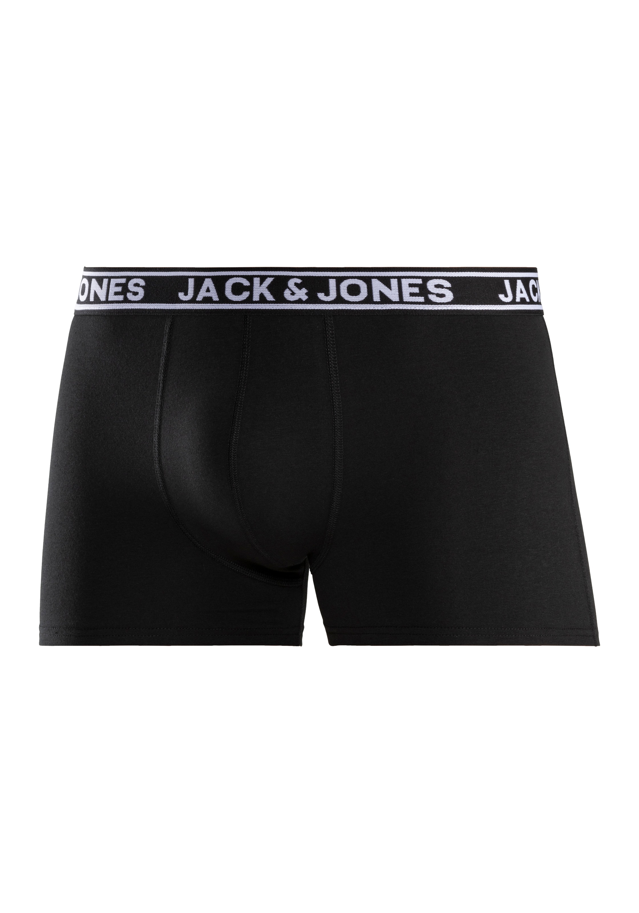 Jack & Jones Trunk »JACCRISP im 6er Pack mit Logobund und Stretchkomfort«, (Packung, 6 St.), unifarben mit Farbeinsatz, modisch, eng anliegend, Baumwollmischung